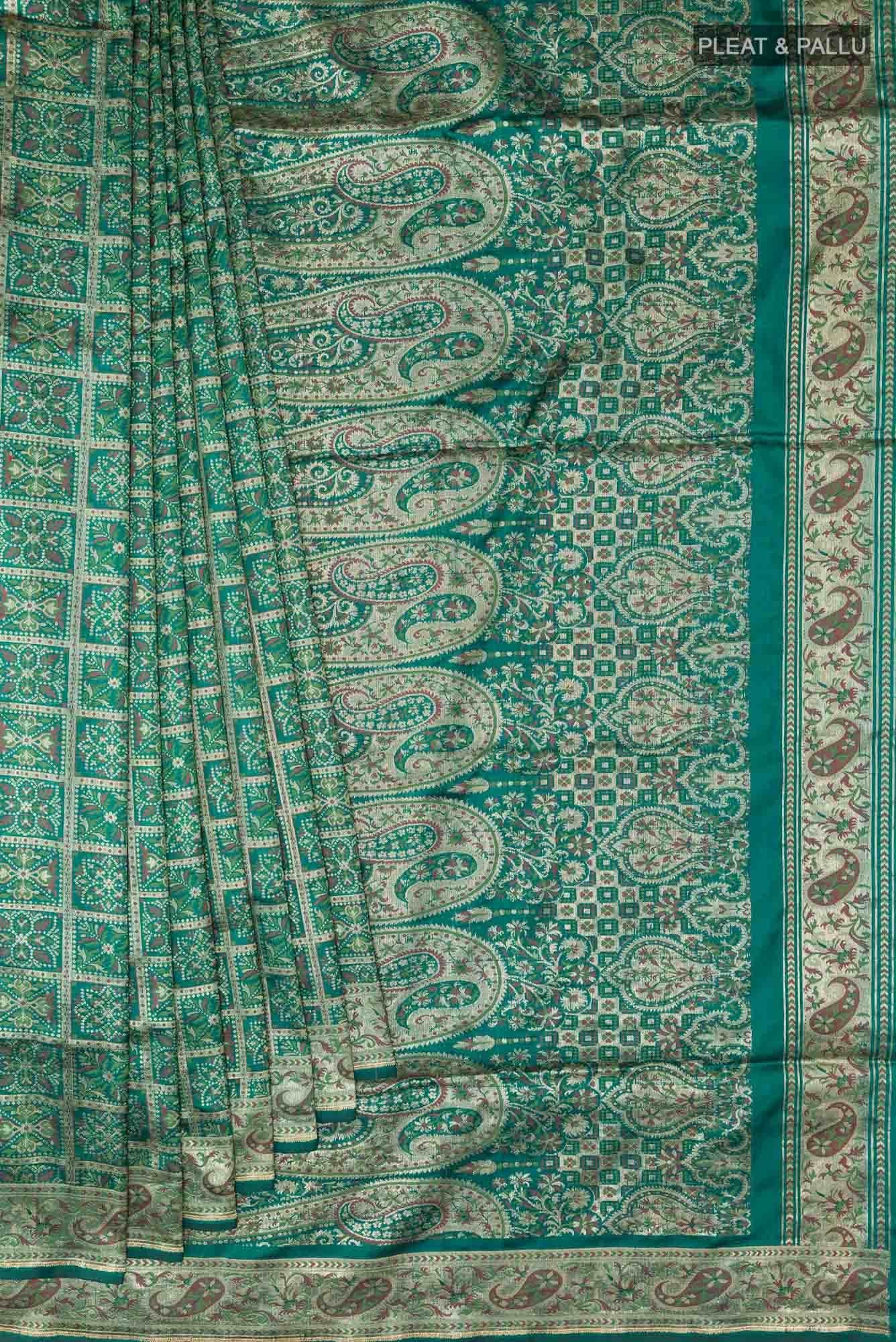 Green Banarasi Silk Saree