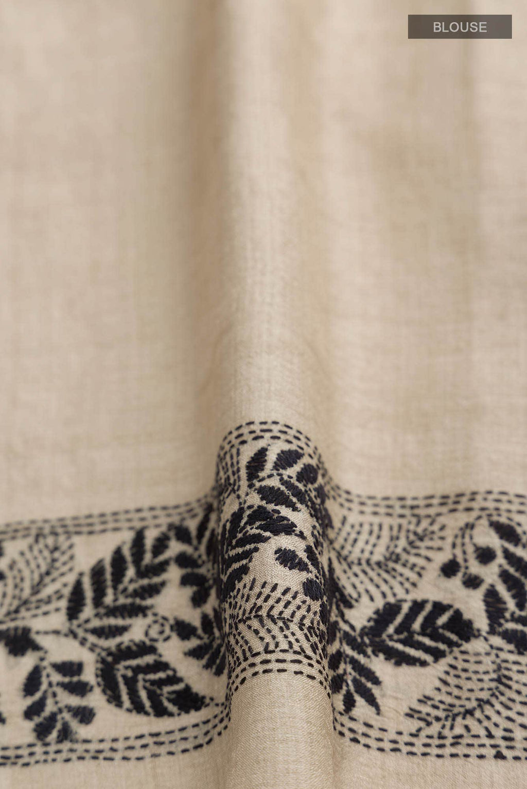 Beige Bhagalpuri Tussar Silk Saree