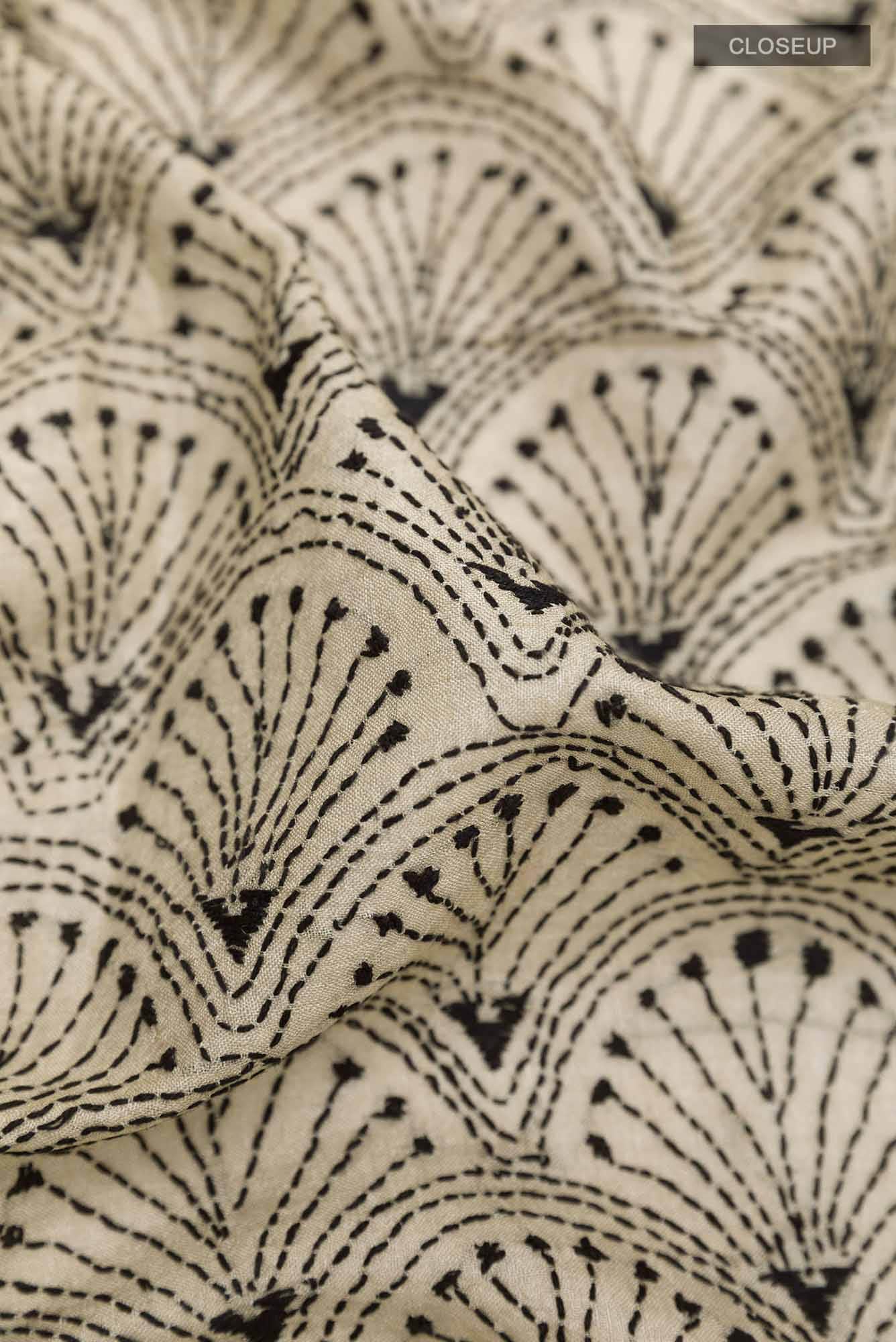 Beige Tussar Saree