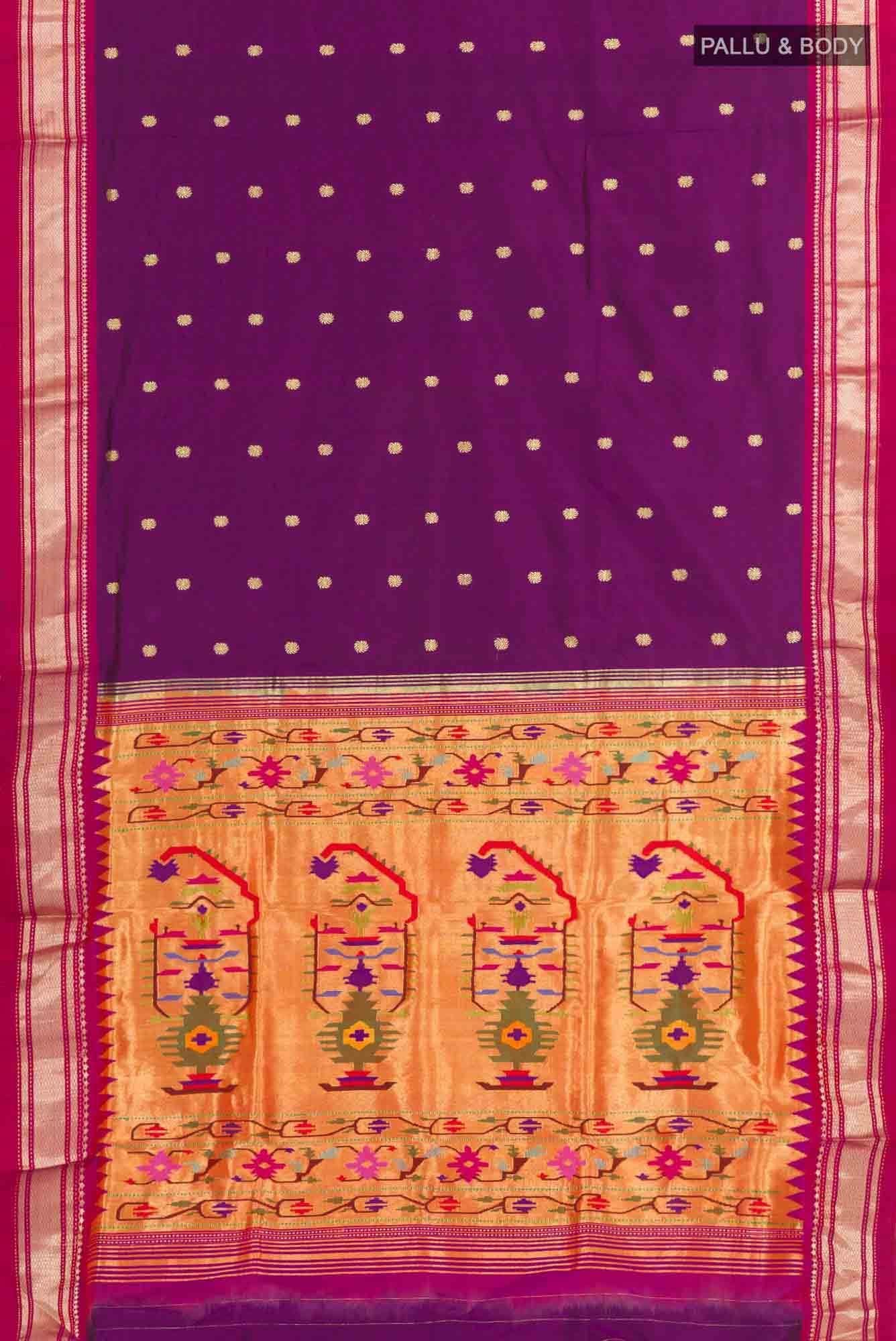 Magenta Paithani Silk Saree