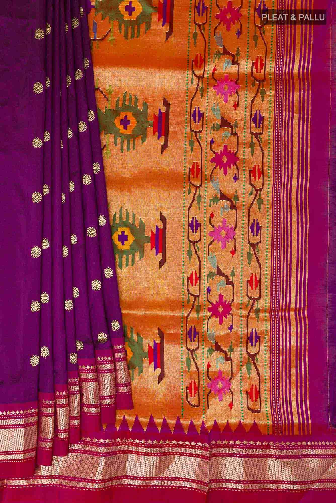 Magenta Paithani Silk Saree