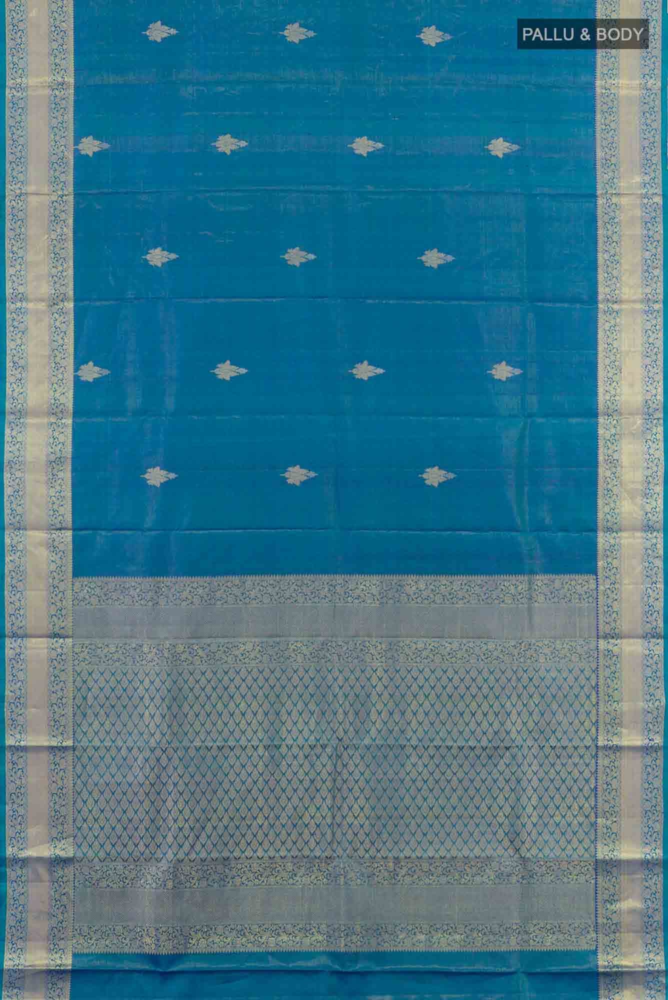 Blue Dual Tone Kanchipuram Silk Saree