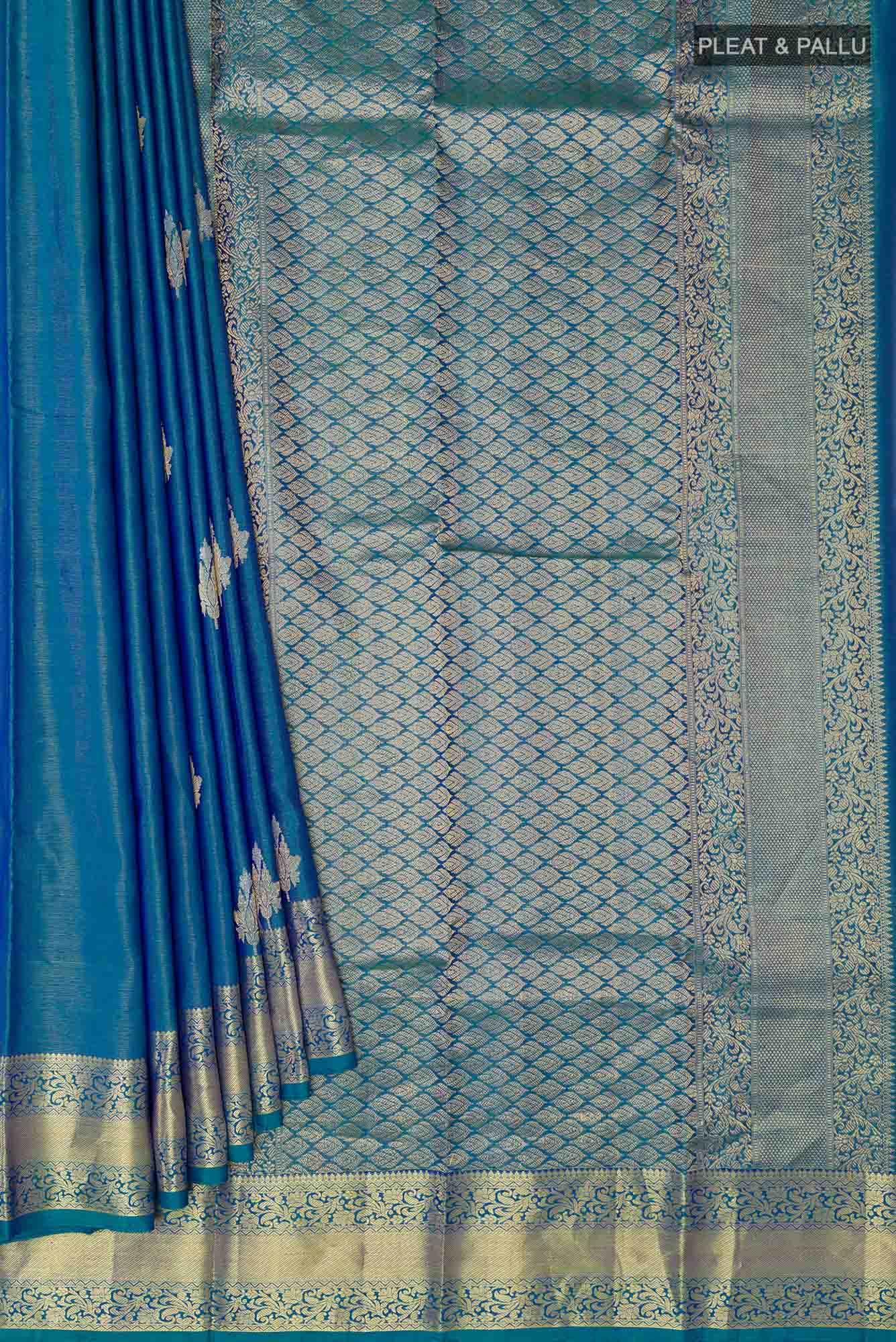 Blue Dual Tone Kanchipuram Silk Saree