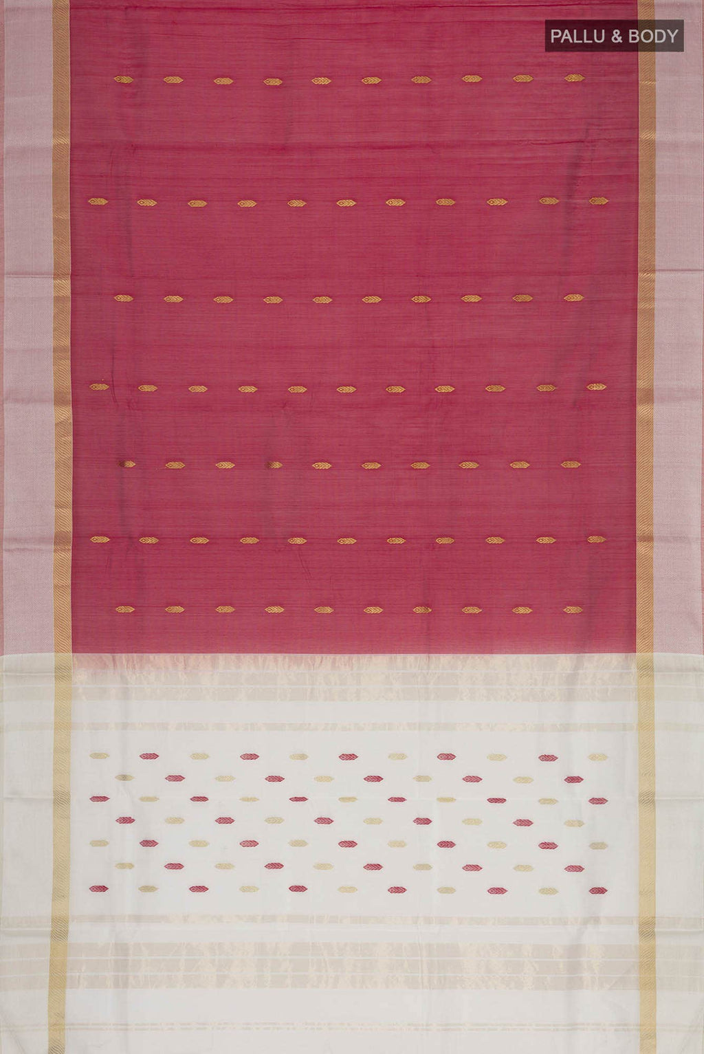 Red Chanderi Silk Cotton Saree