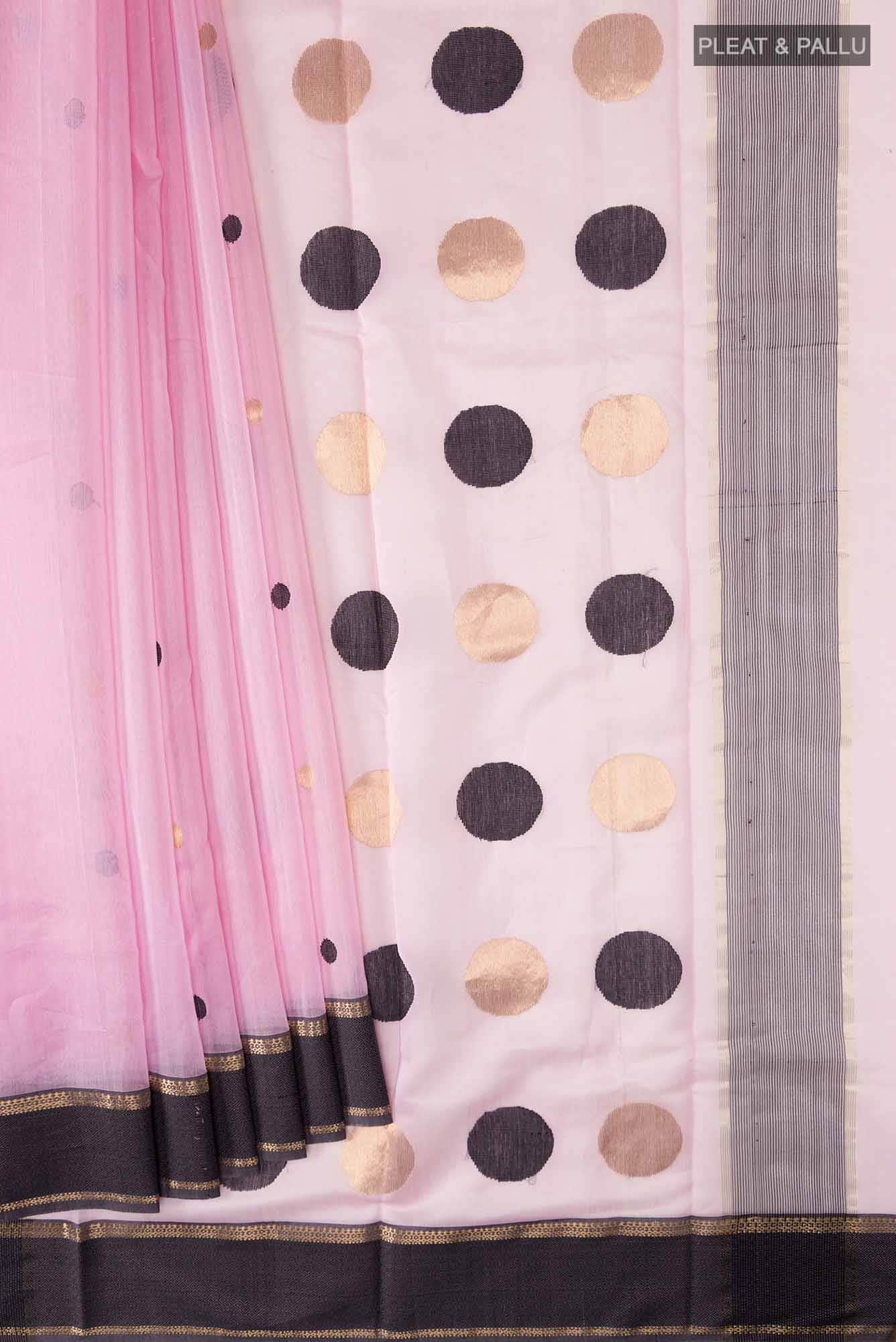 Pink Chanderi Silk Cotton Saree