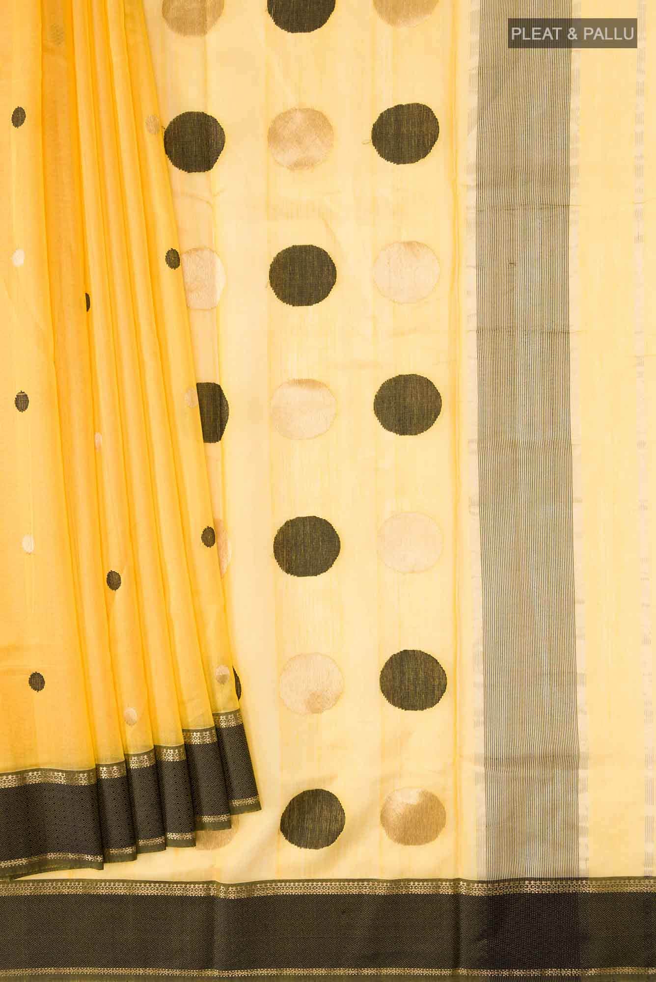 Yellow Chanderi Silk Cotton Saree