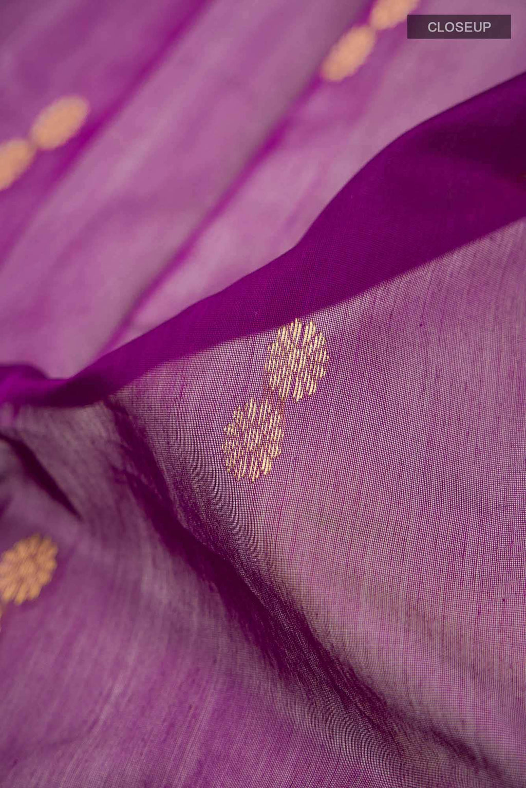 Violet Chanderi Silk Cotton Saree