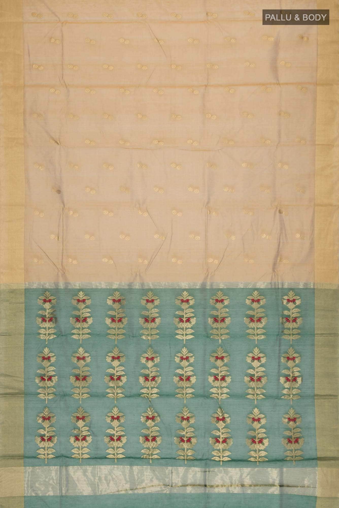 Mustard Chanderi Silk Cotton Saree