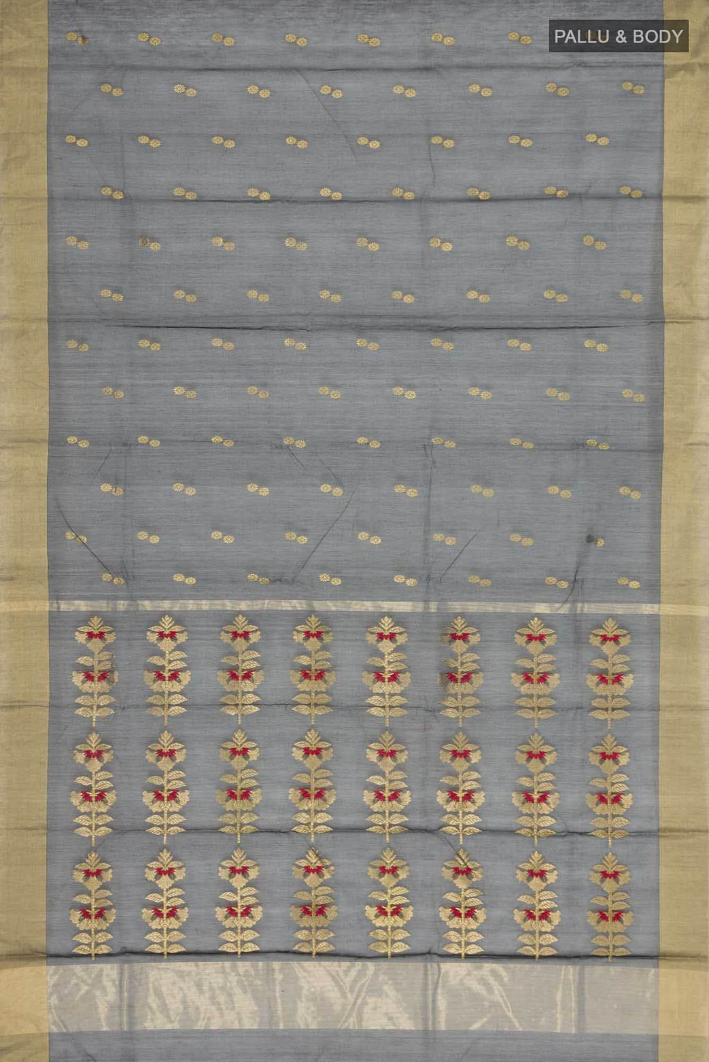 Black Chanderi Silk Cotton Saree