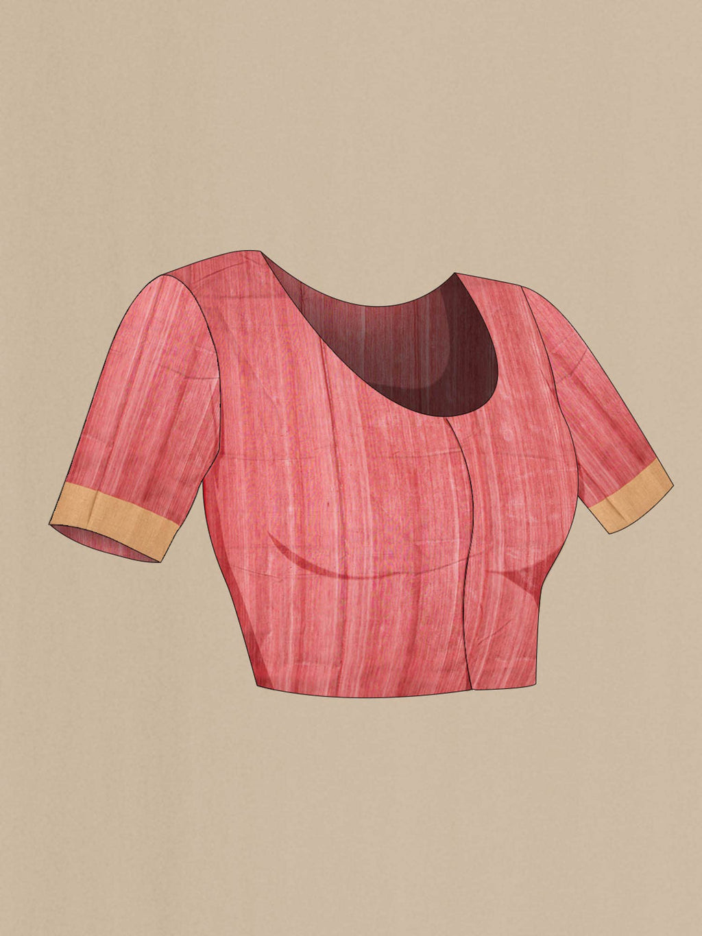 Orange Chanderi Silk Cotton Saree
