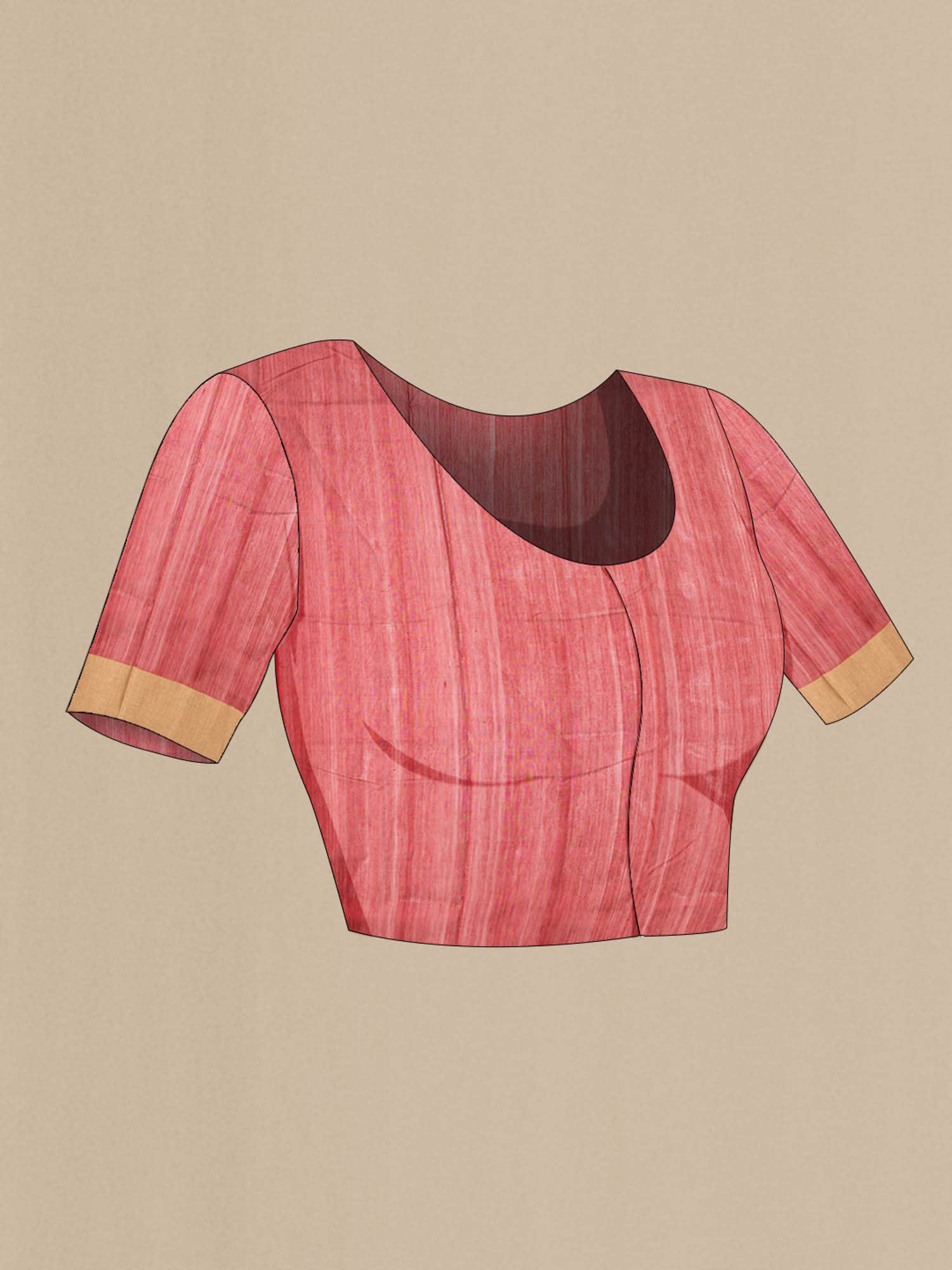 Orange Chanderi Silk Cotton Saree