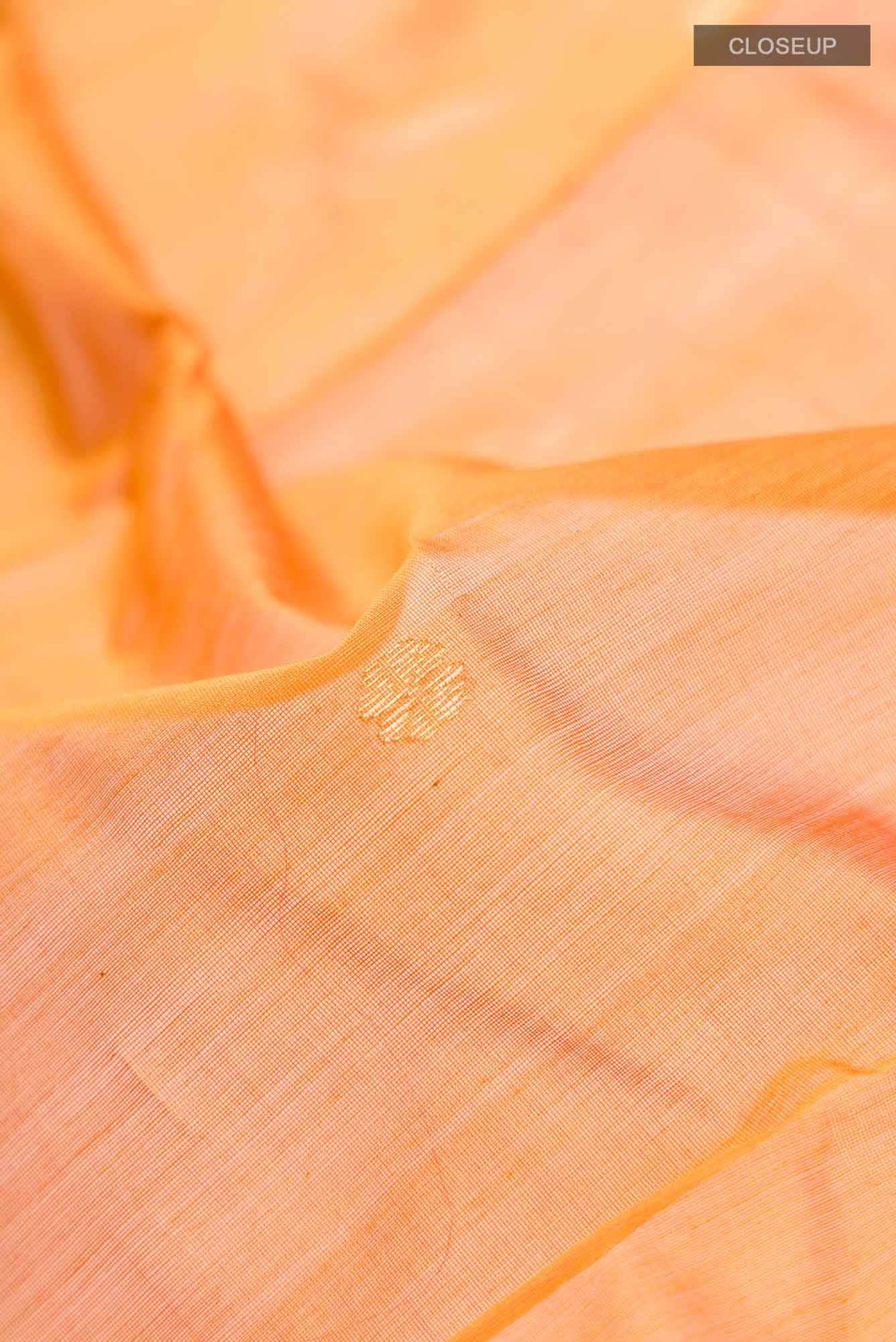 Orange Chanderi Silk Cotton Saree