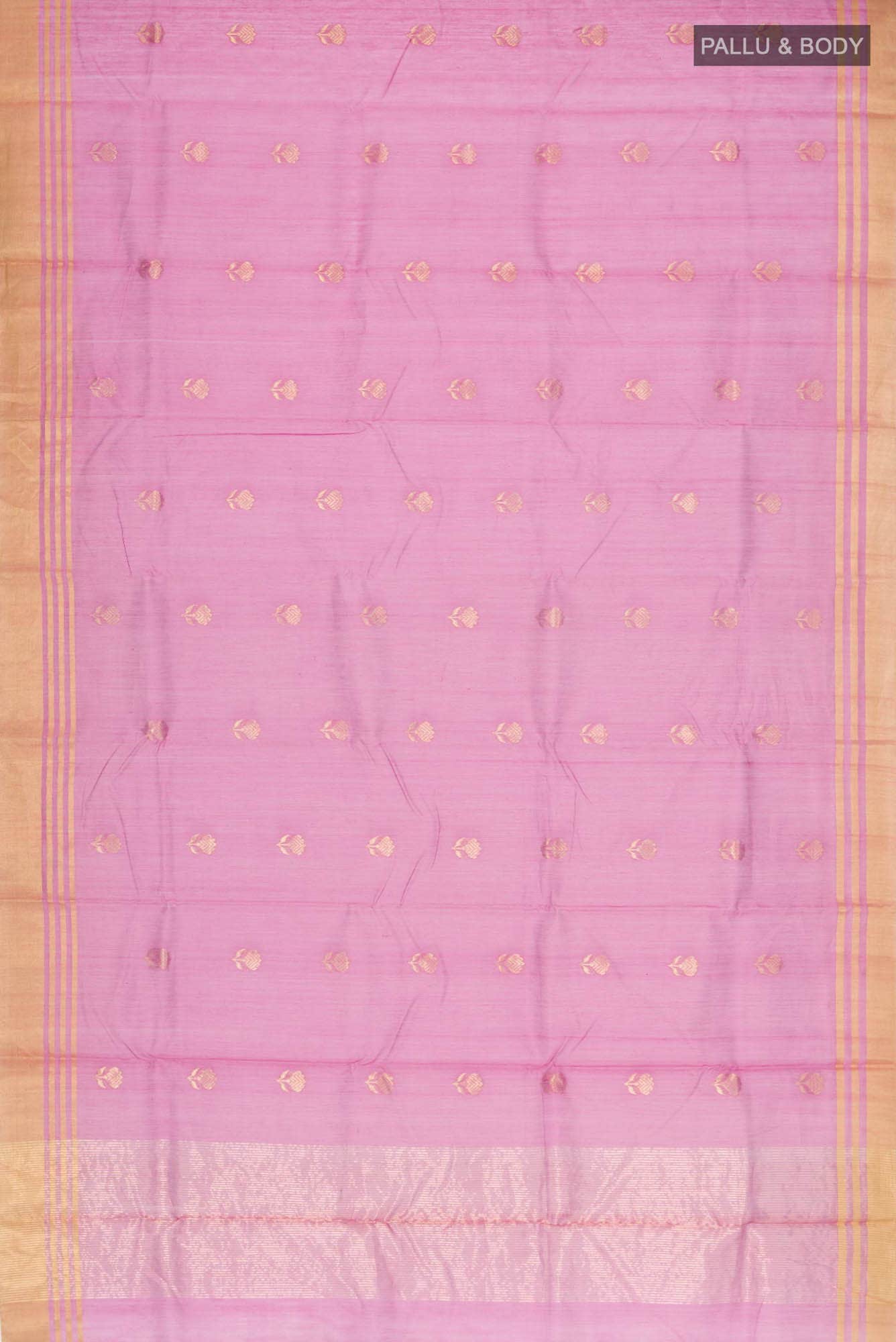 Magenta Chanderi Silk Cotton Saree