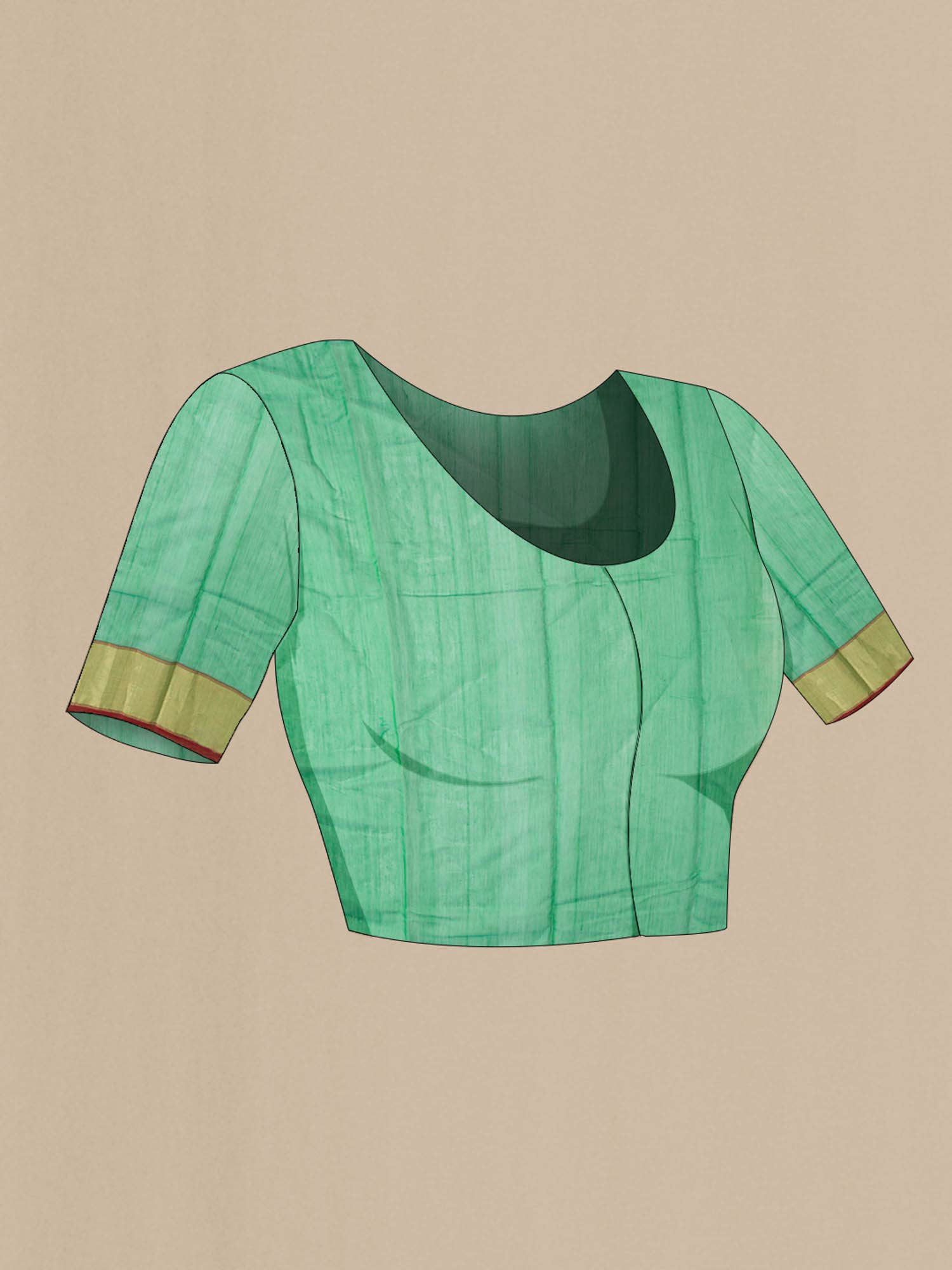 Green Chanderi Silk Cotton Saree