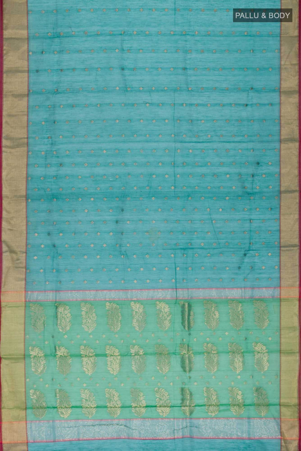 Green Chanderi Silk Cotton Saree