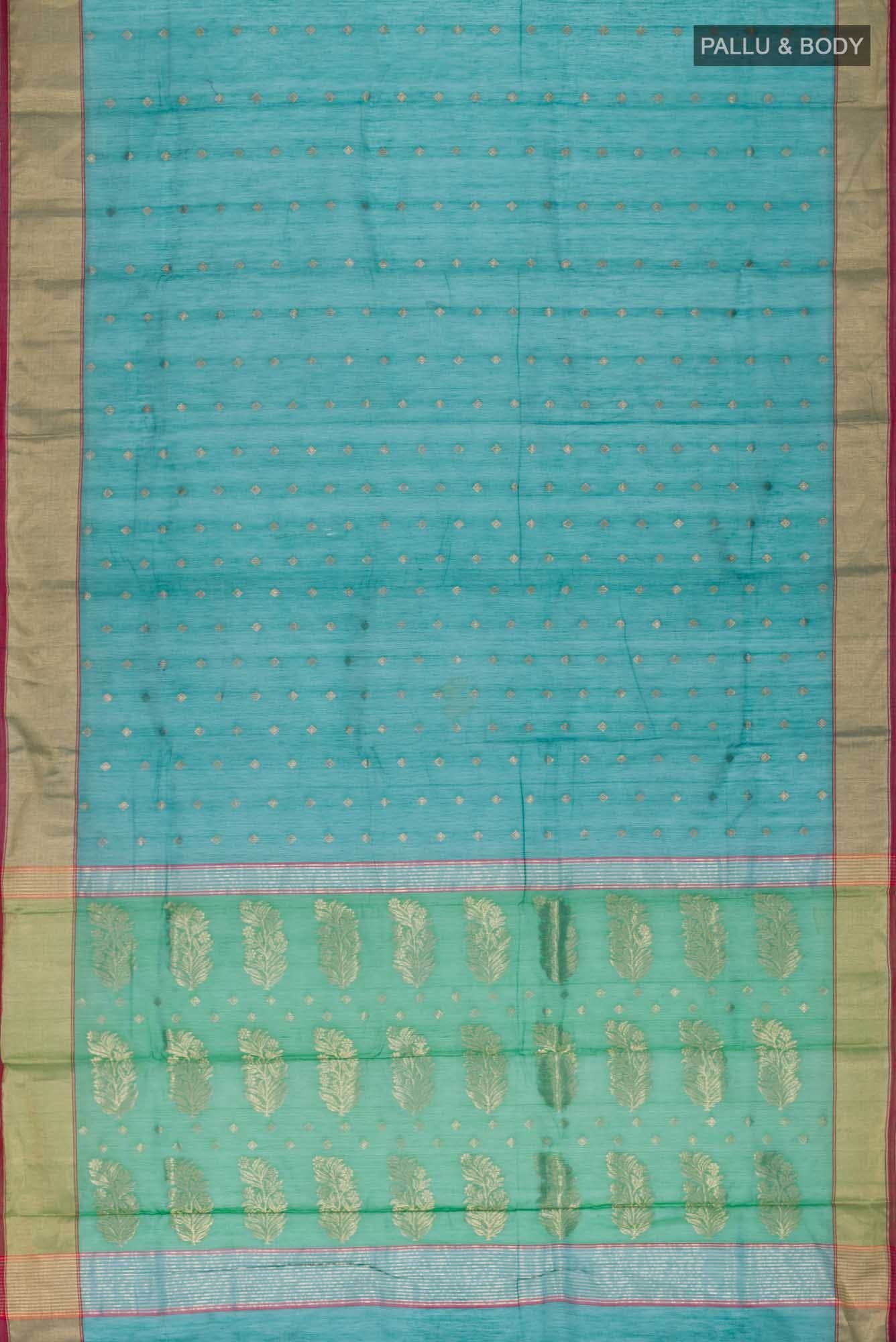 Green Chanderi Silk Cotton Saree