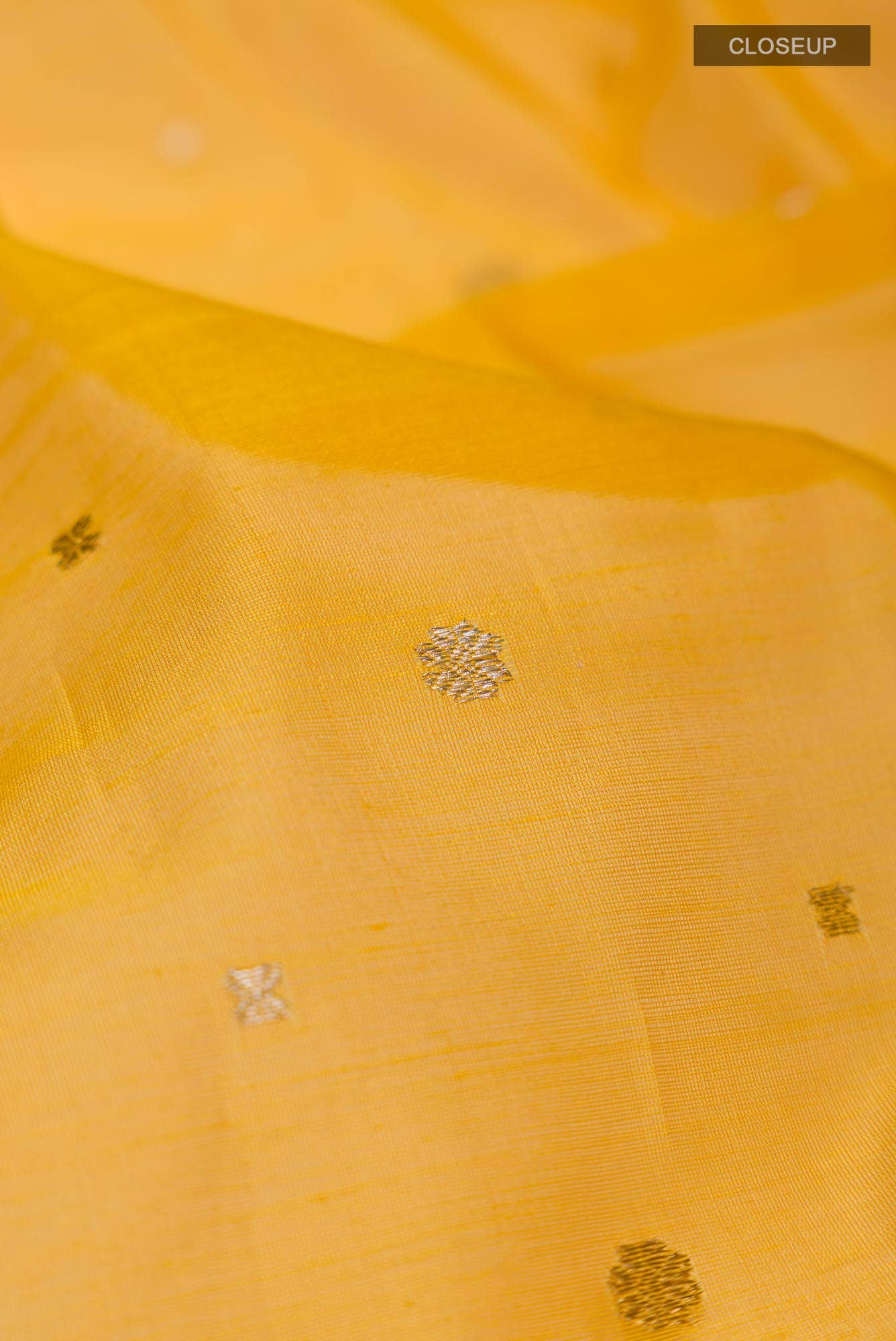 Yellow Chanderi Silk Cotton Saree