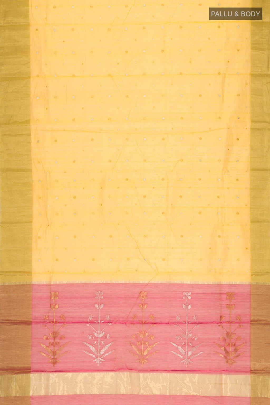 Yellow Chanderi Silk Cotton Saree