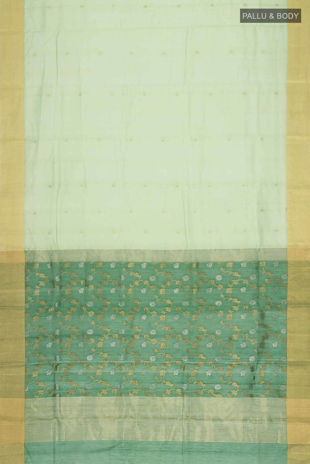 Green Chanderi Silk Cotton Saree