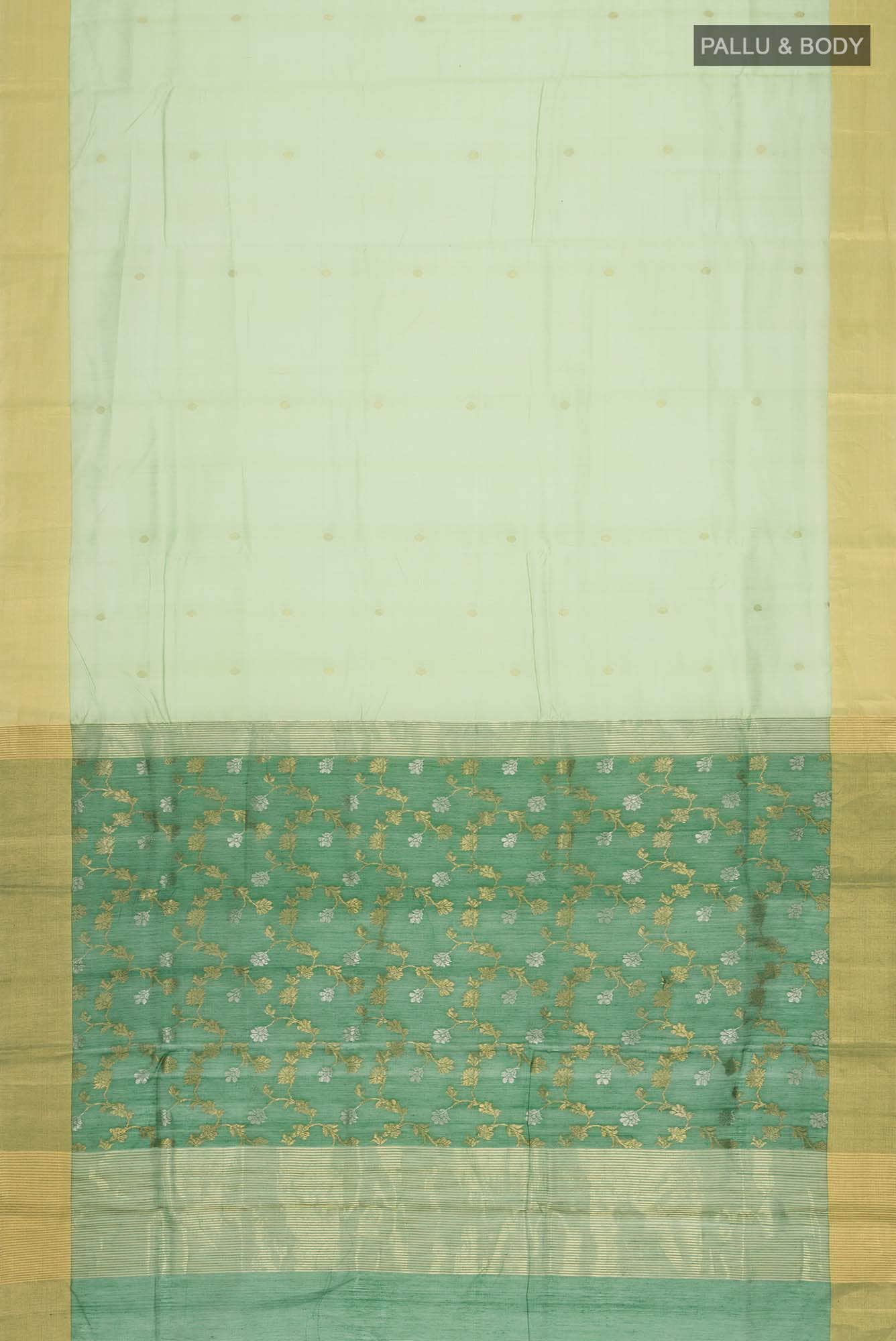 Green Chanderi Silk Cotton Saree