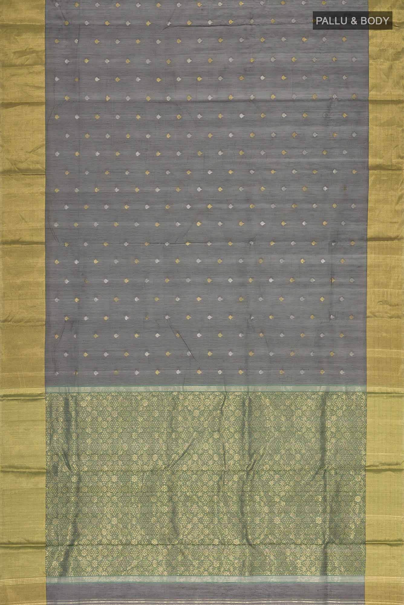 Black Chanderi Silk Cotton Saree