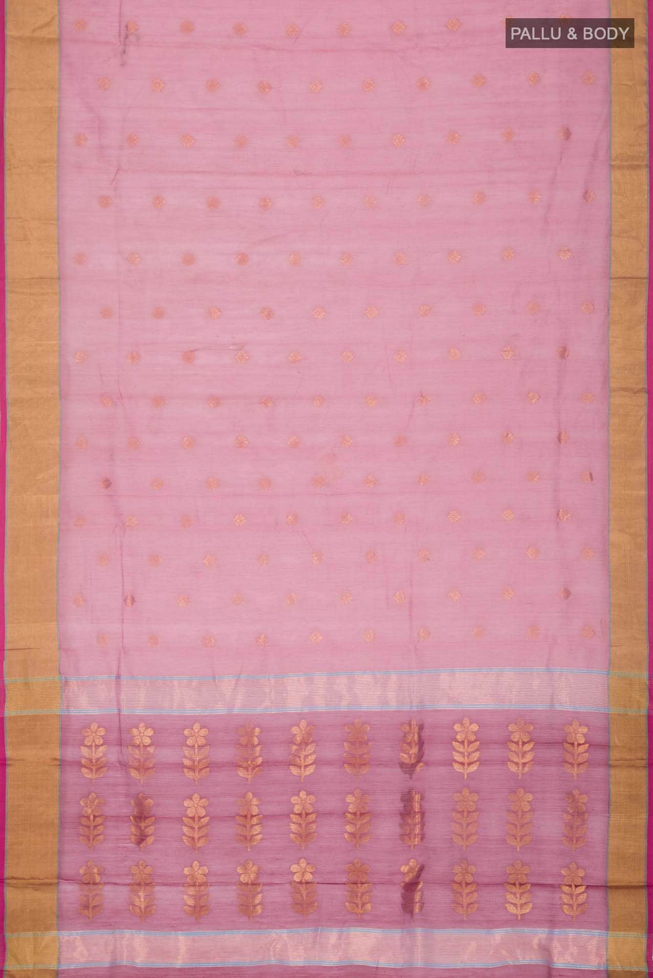 Pink Chanderi Silk Cotton Saree