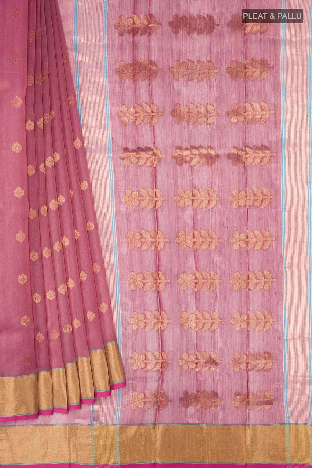 Pink Chanderi Silk Cotton Saree