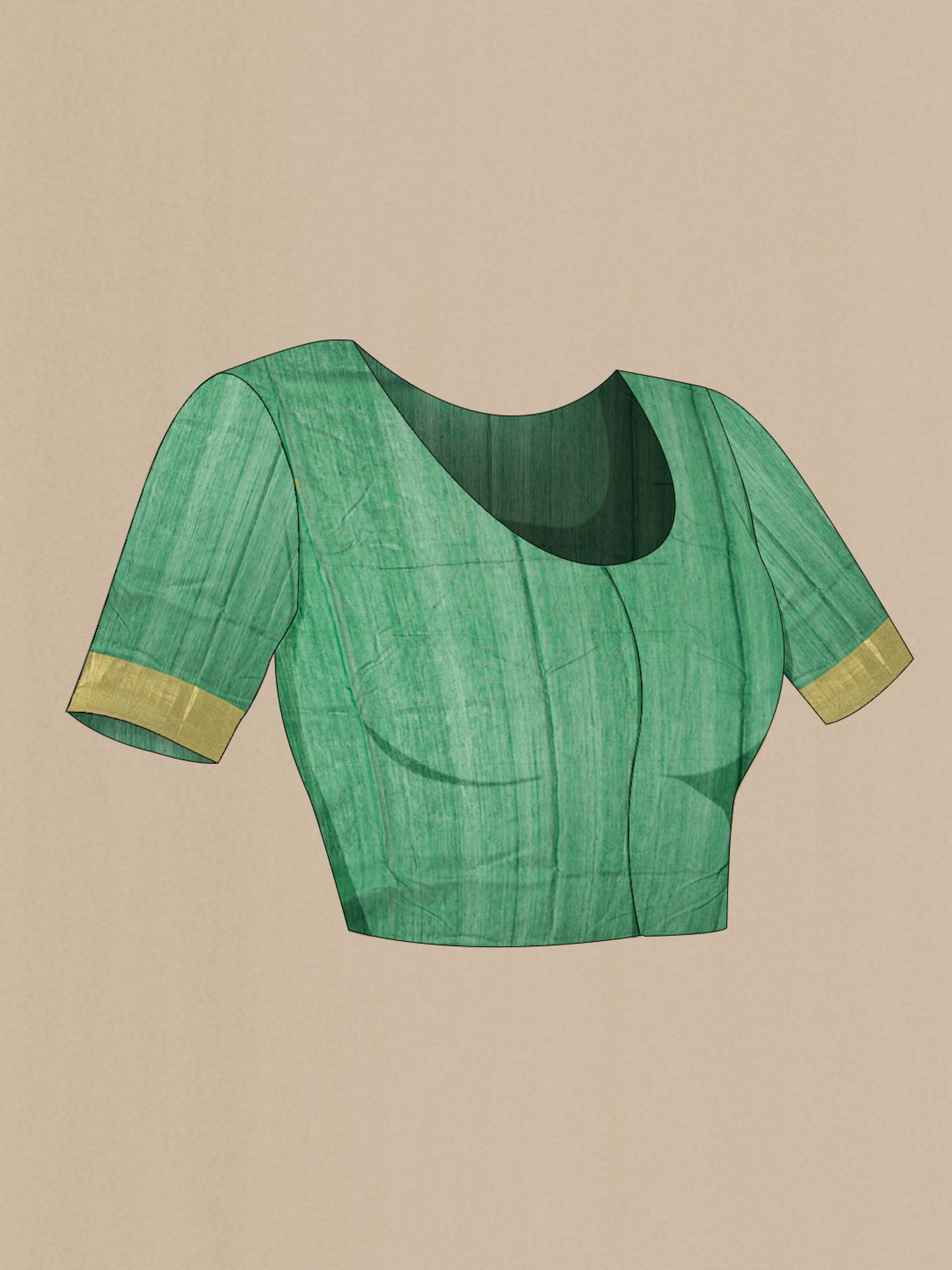 Green Chanderi Silk Cotton Saree