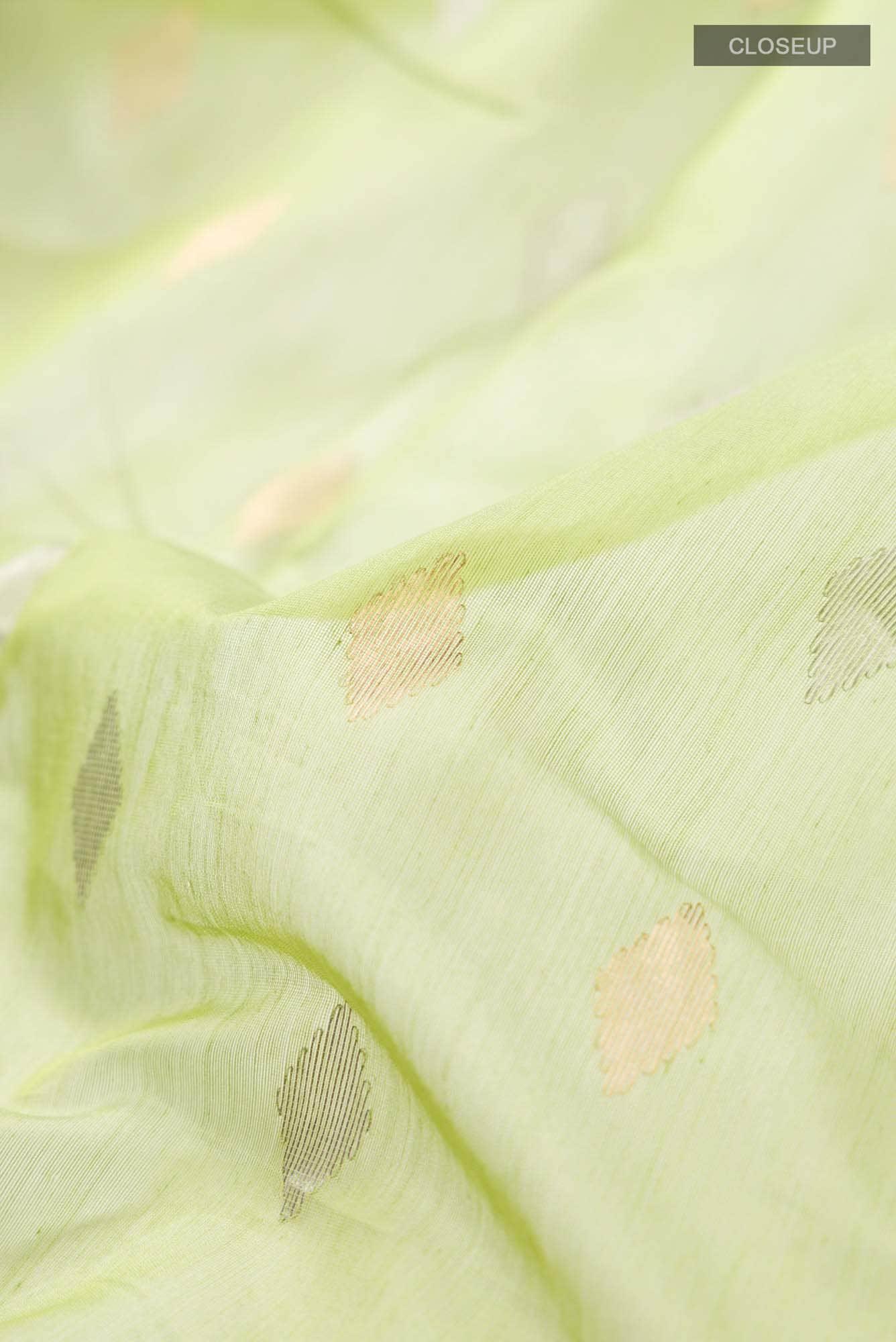Green Chanderi Silk Cotton Saree
