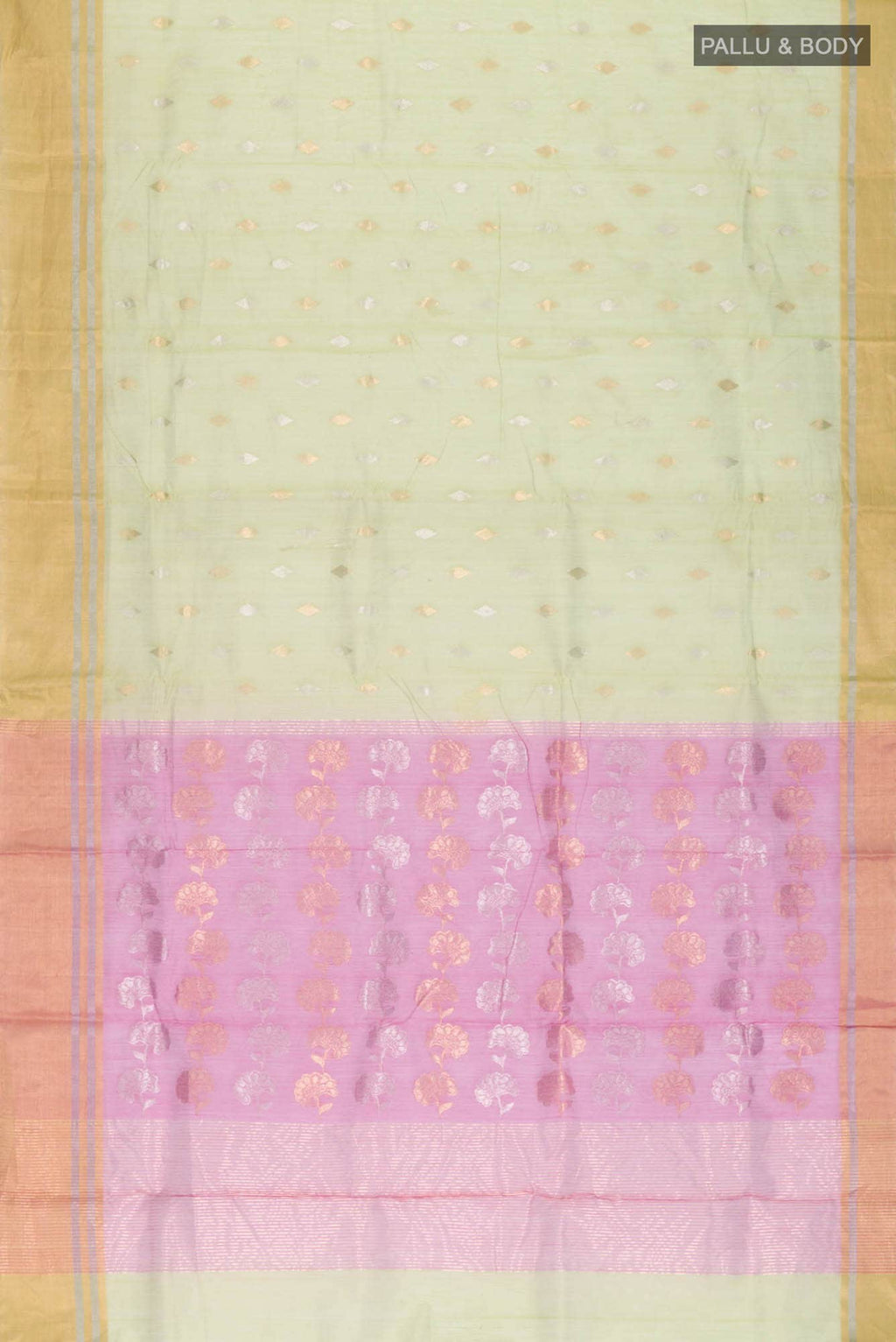 Green Chanderi Silk Cotton Saree
