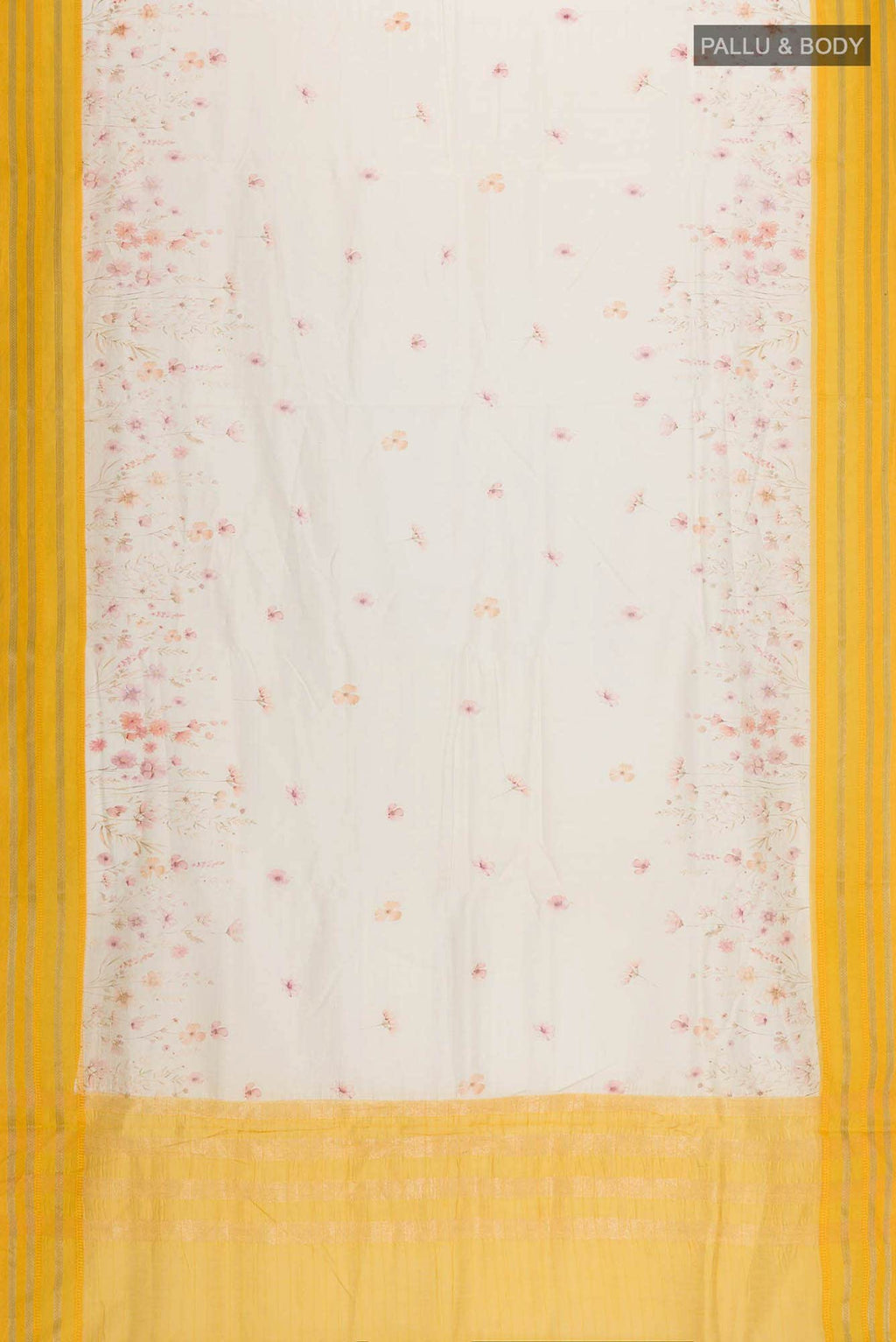 Cream Silk Cotton Saree