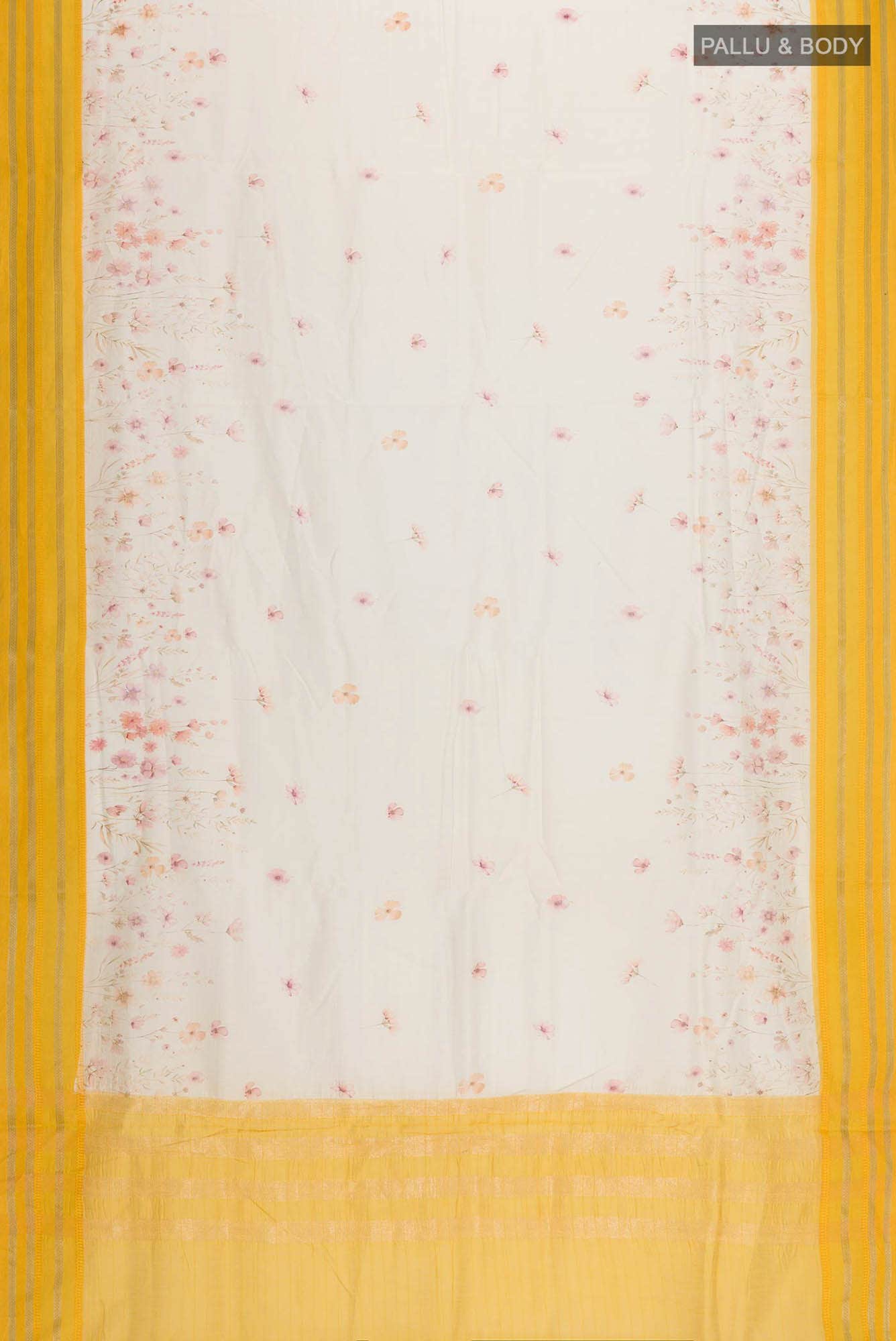 Cream Silk Cotton Saree