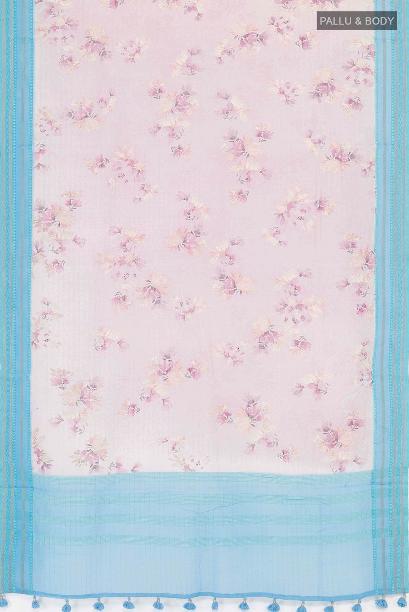 Pink Linen Saree