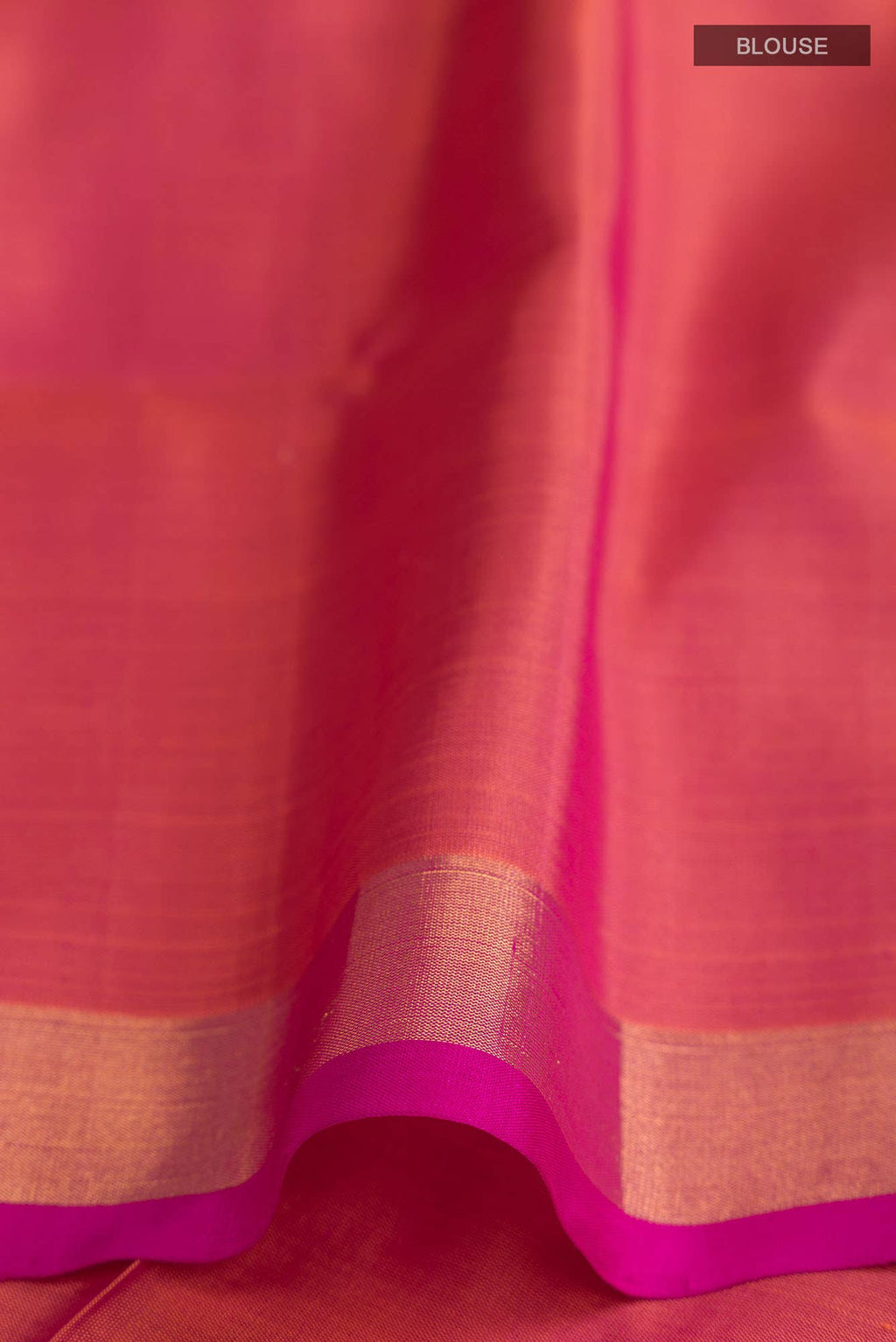 Pink with Orange Dual Tone Uppada Silk Saree