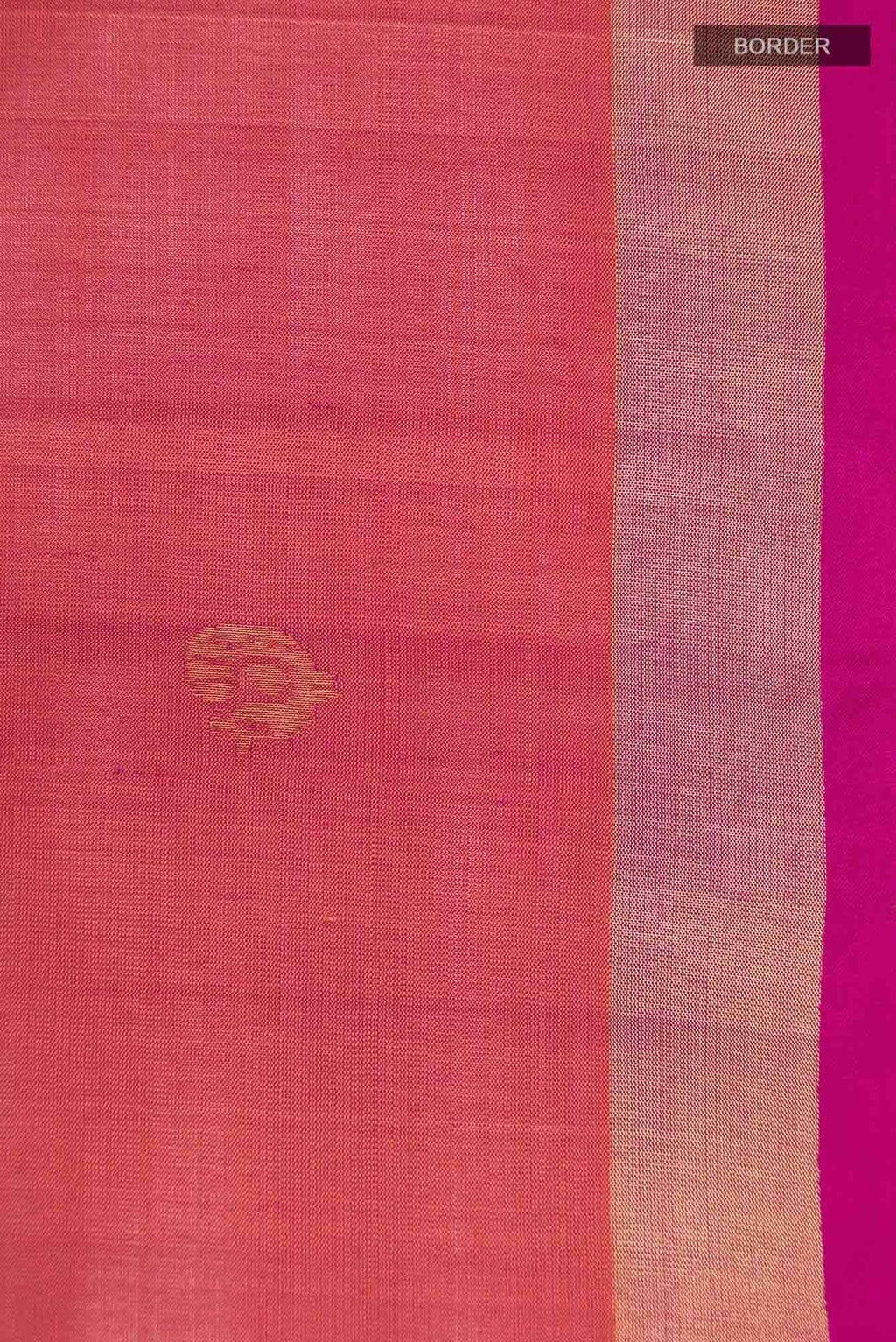 Pink with Orange Dual Tone Uppada Silk Saree
