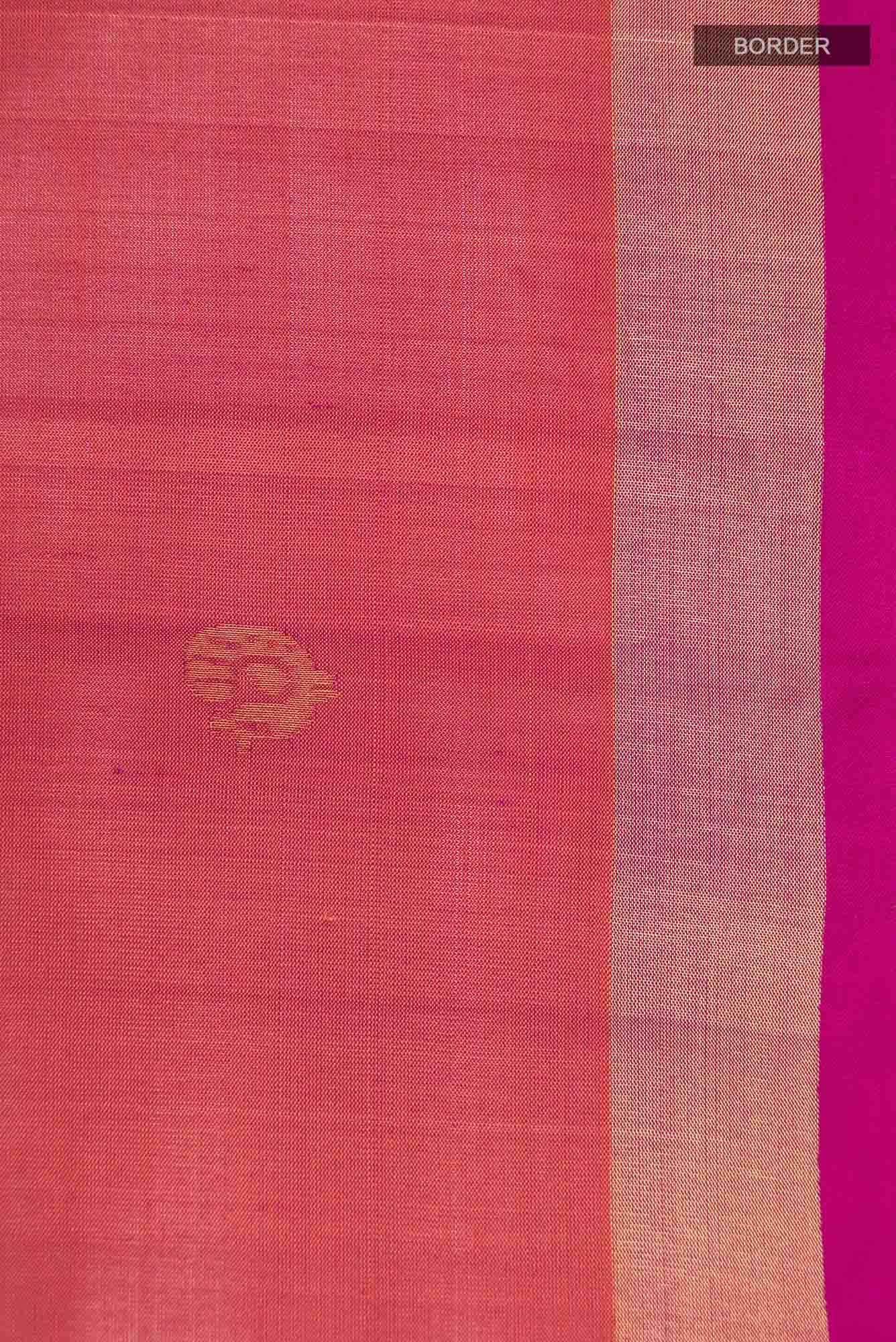 Pink with Orange Dual Tone Uppada Silk Saree