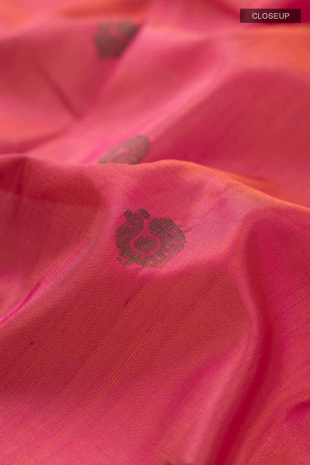 Pink with Orange Dual Tone Uppada Silk Saree