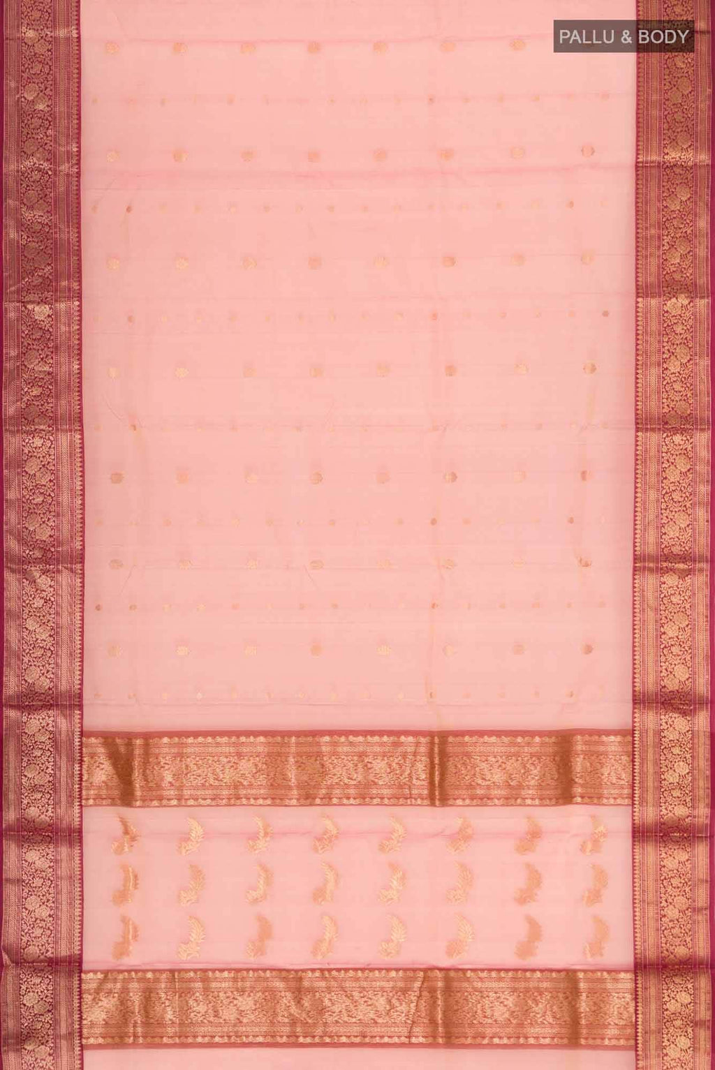 Orange Chanderi Silk Cotton Saree