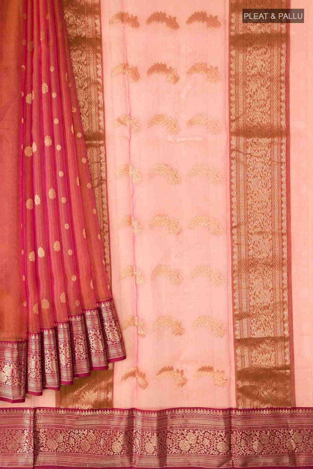 Orange Chanderi Silk Cotton Saree