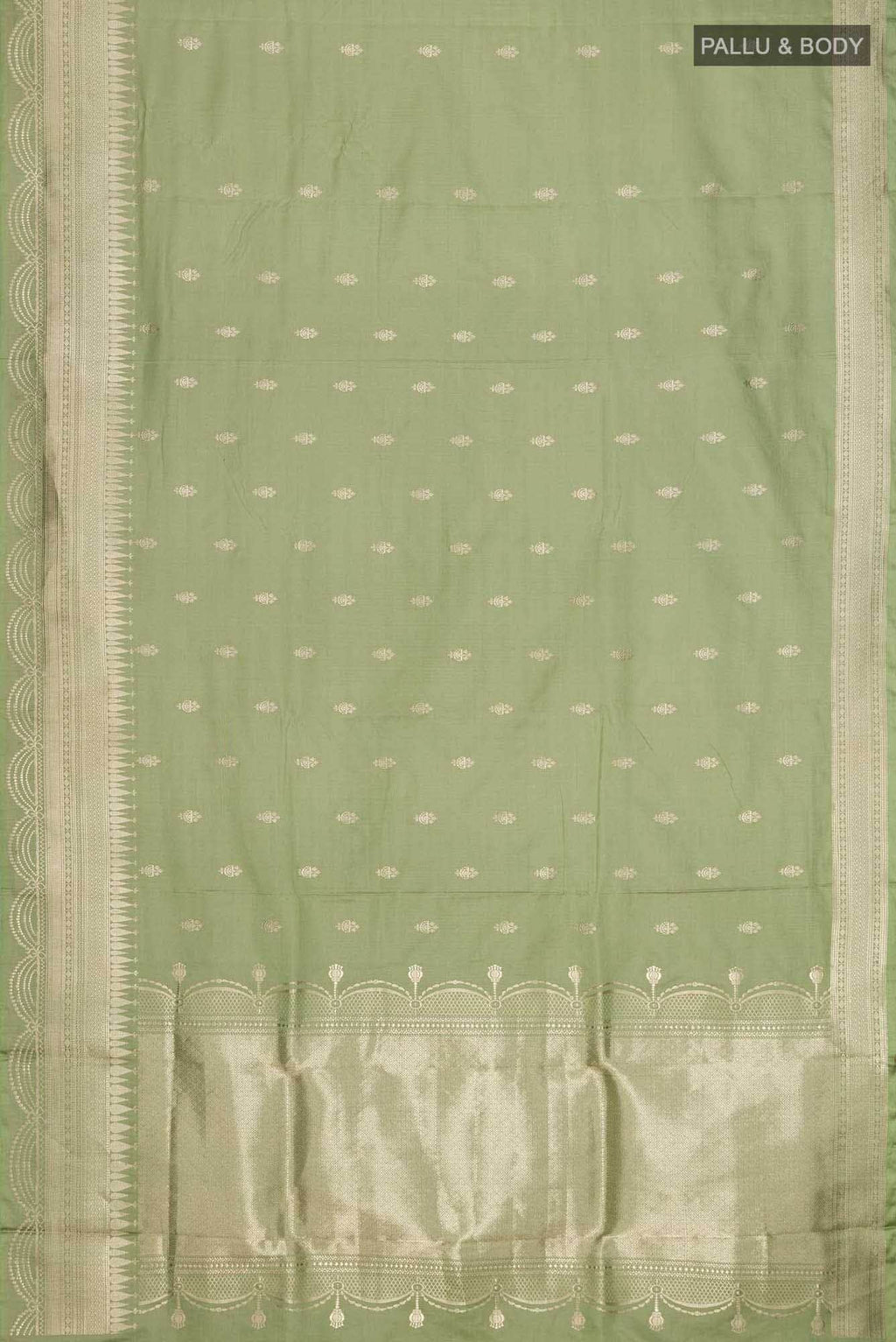 Light Green Banarasi Katan Silk Saree