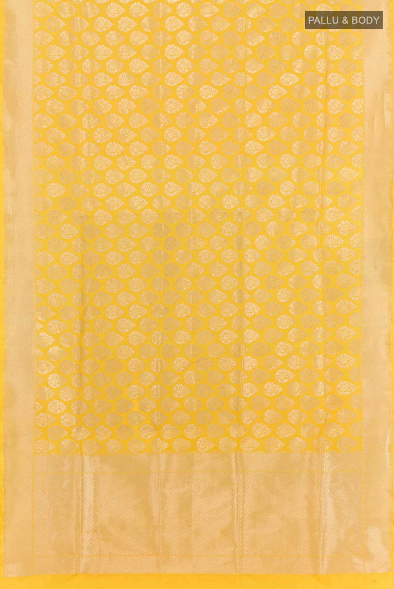 Yellow Banarasi Silk Saree