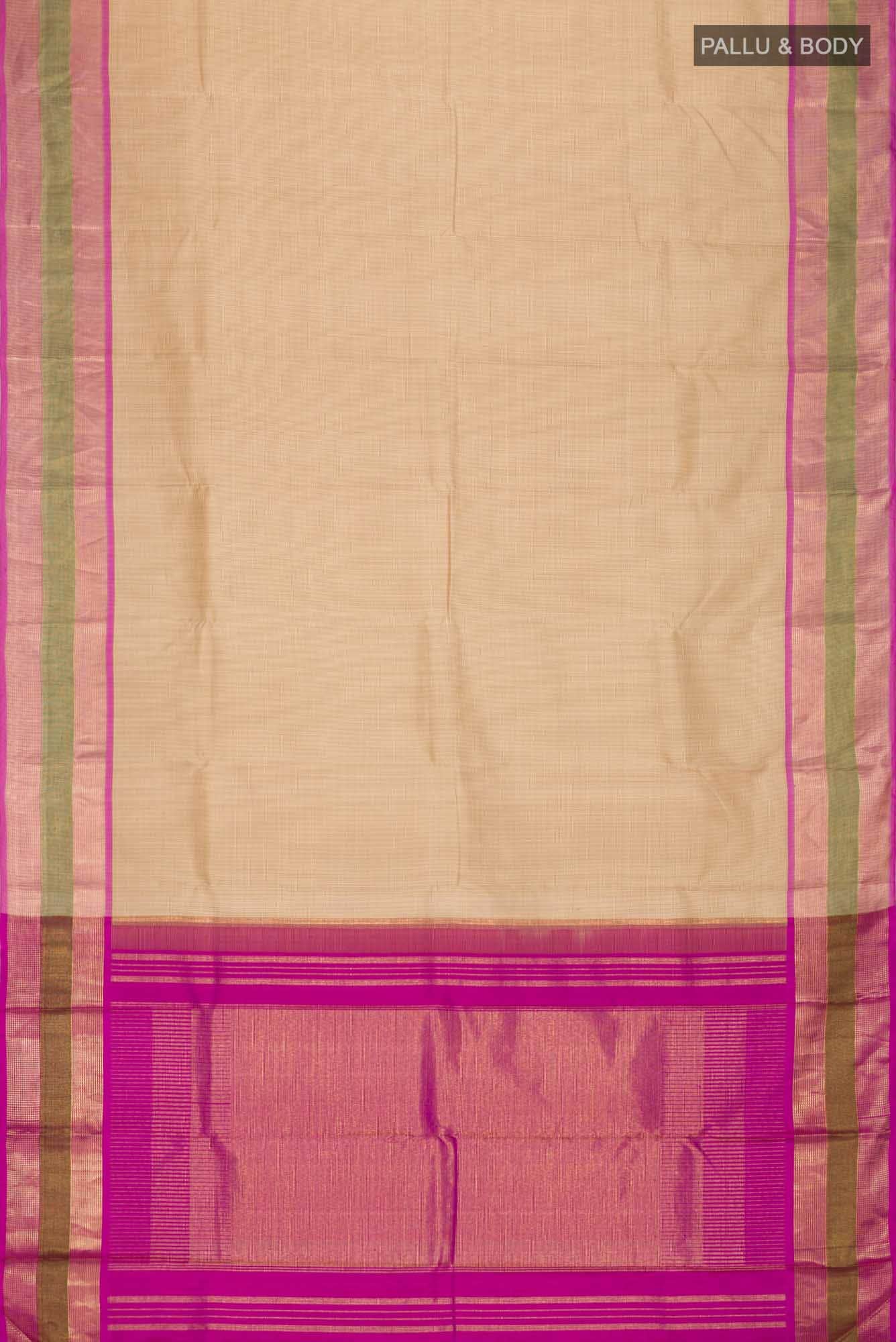 Beige Kanchipuram Silk Saree