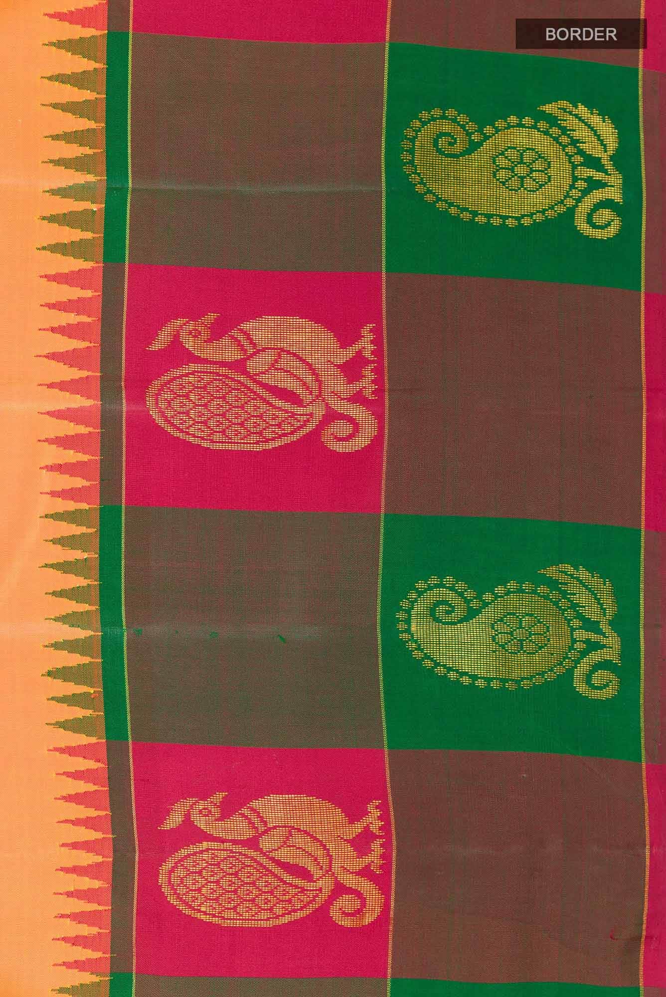 Yellow Kanchipuram Silk Saree