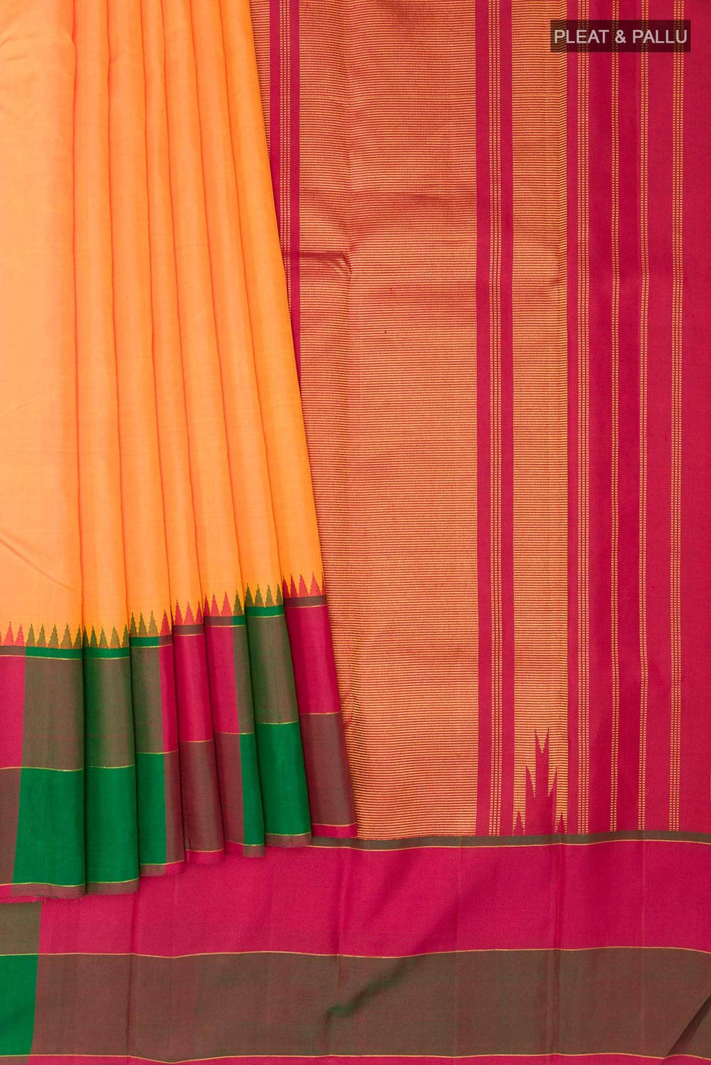 Yellow Kanchipuram Silk Saree