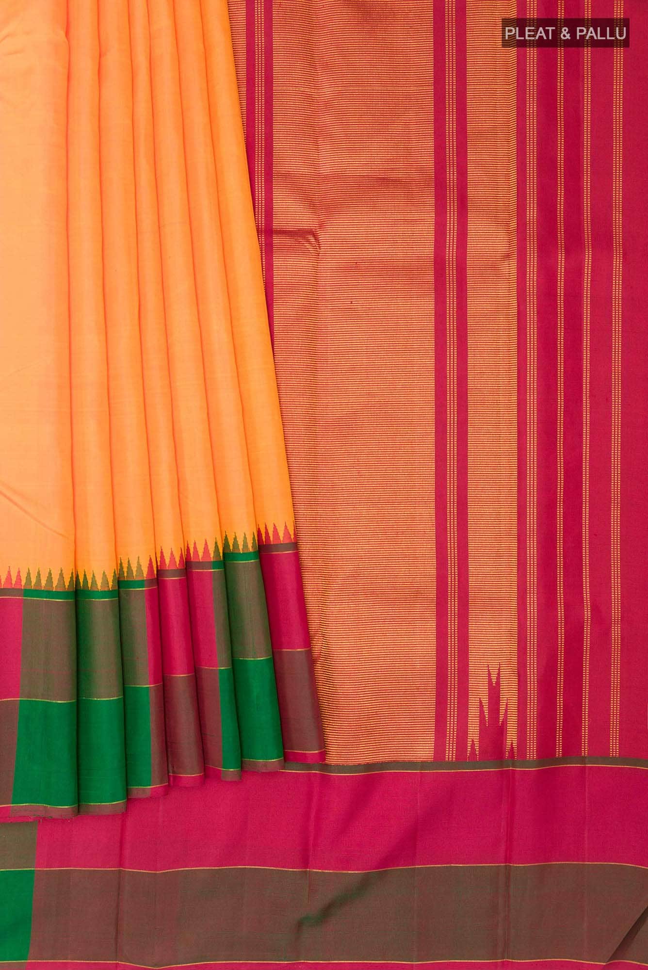 Yellow Kanchipuram Silk Saree