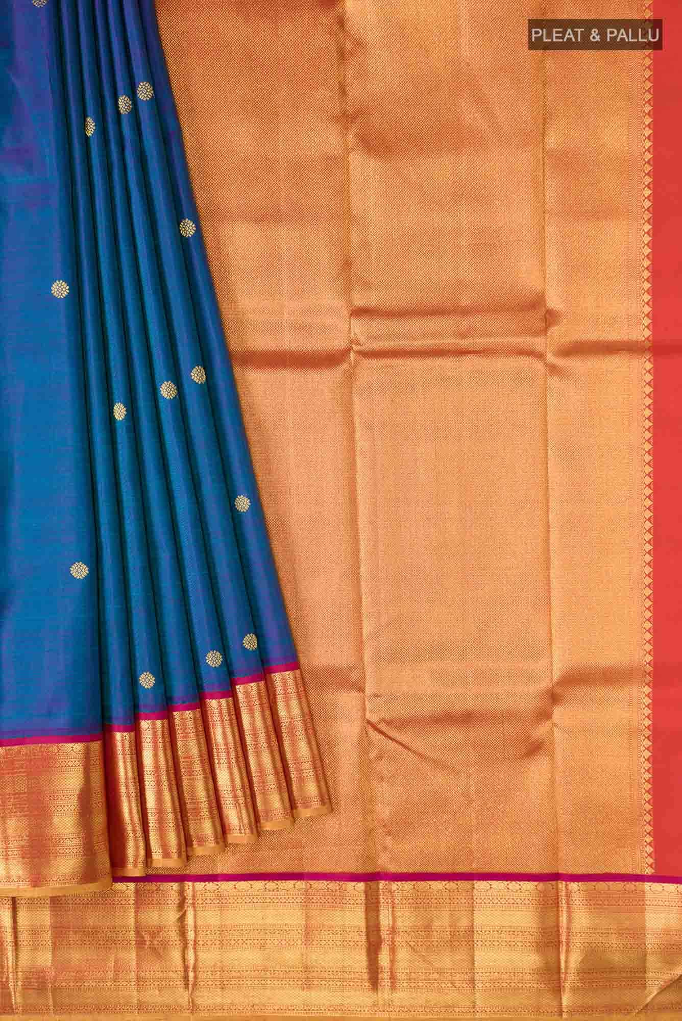 Blue Kanchipuram Silk Saree