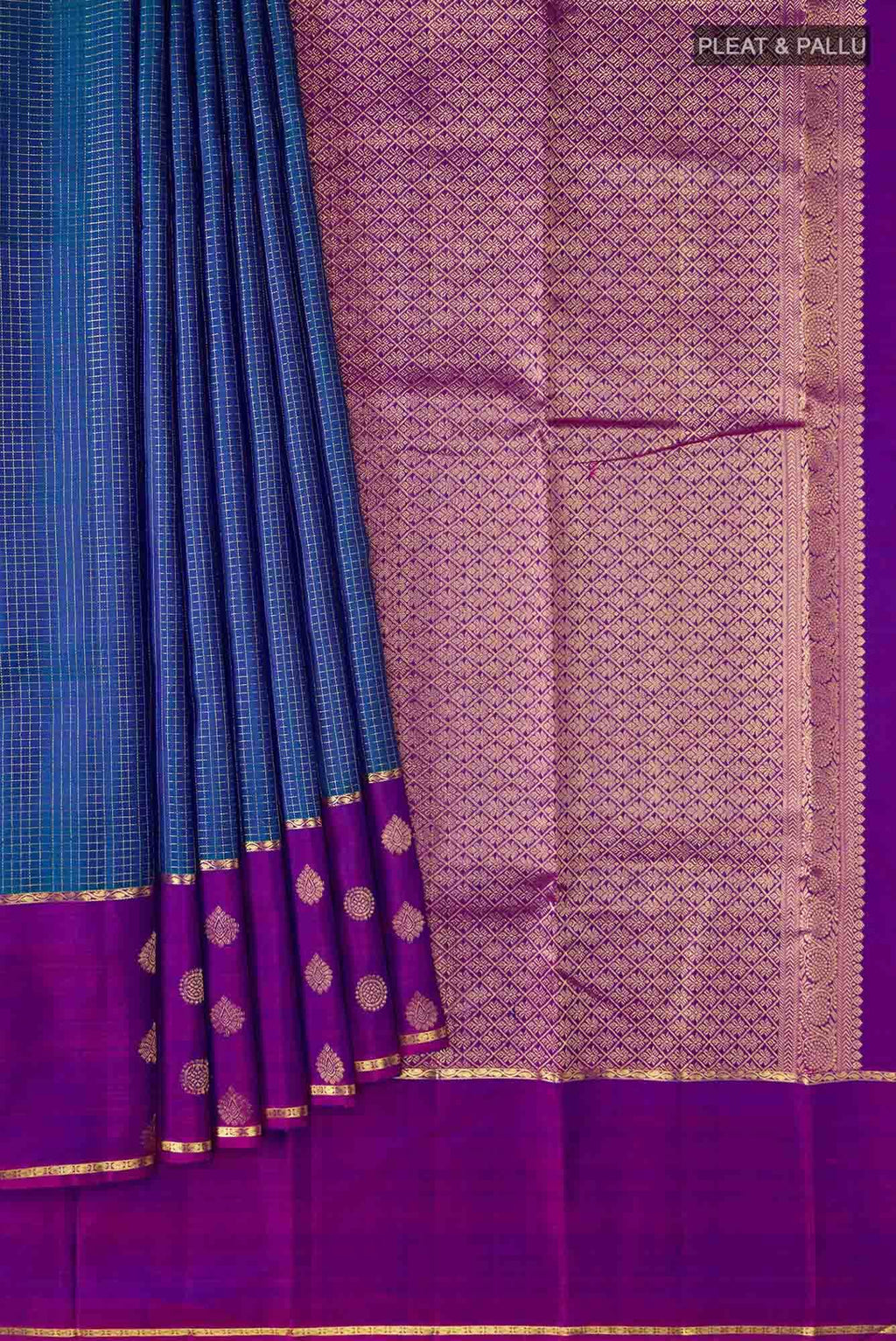 Blue Kanchipuram Silk Saree