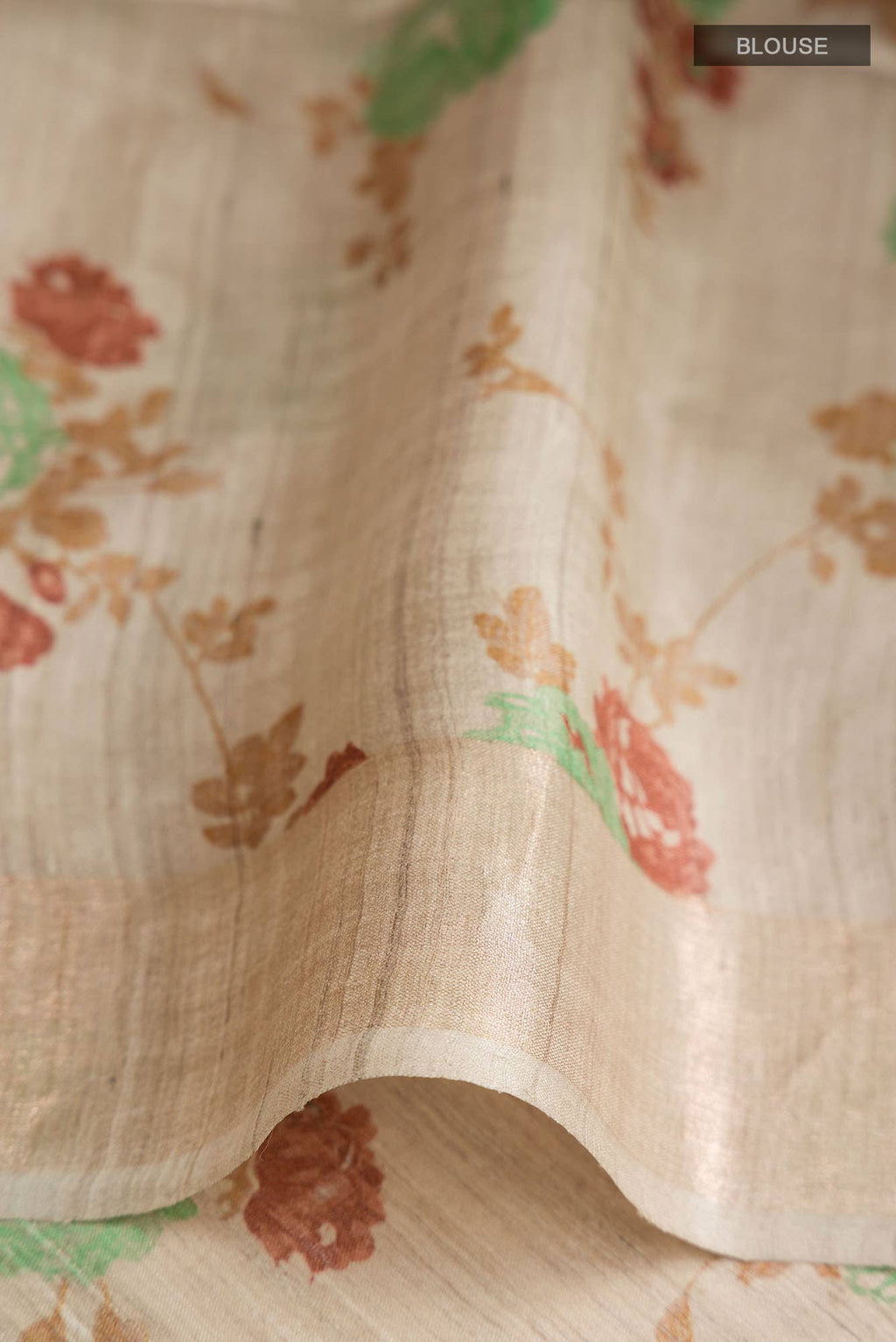 Green Bhagalpuri Tussar Silk Saree