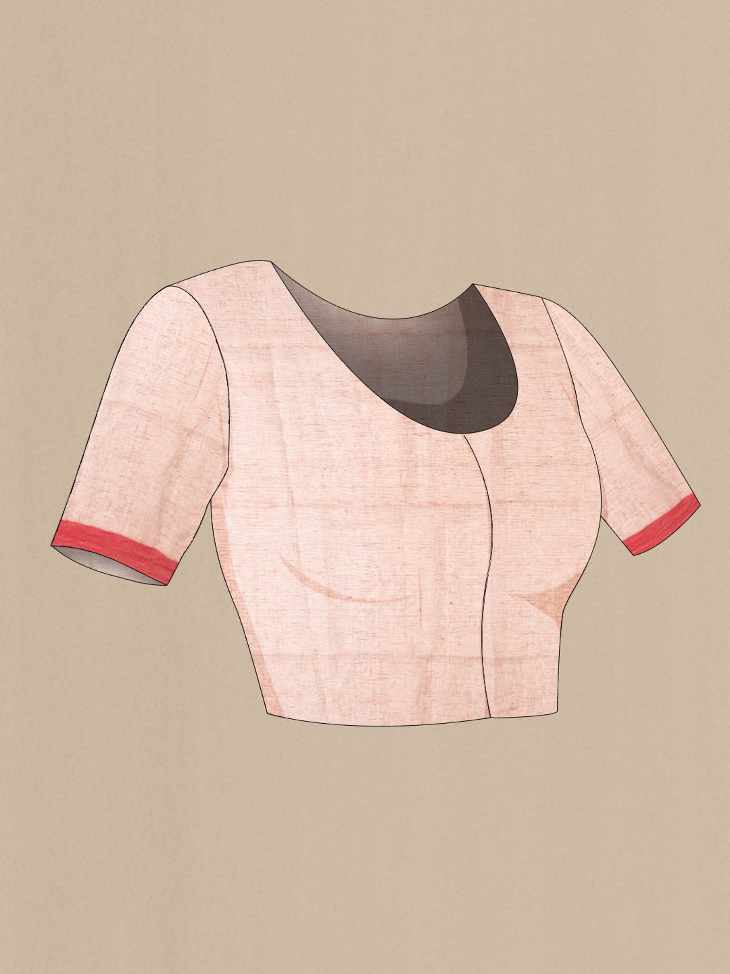 Beige Linen Saree