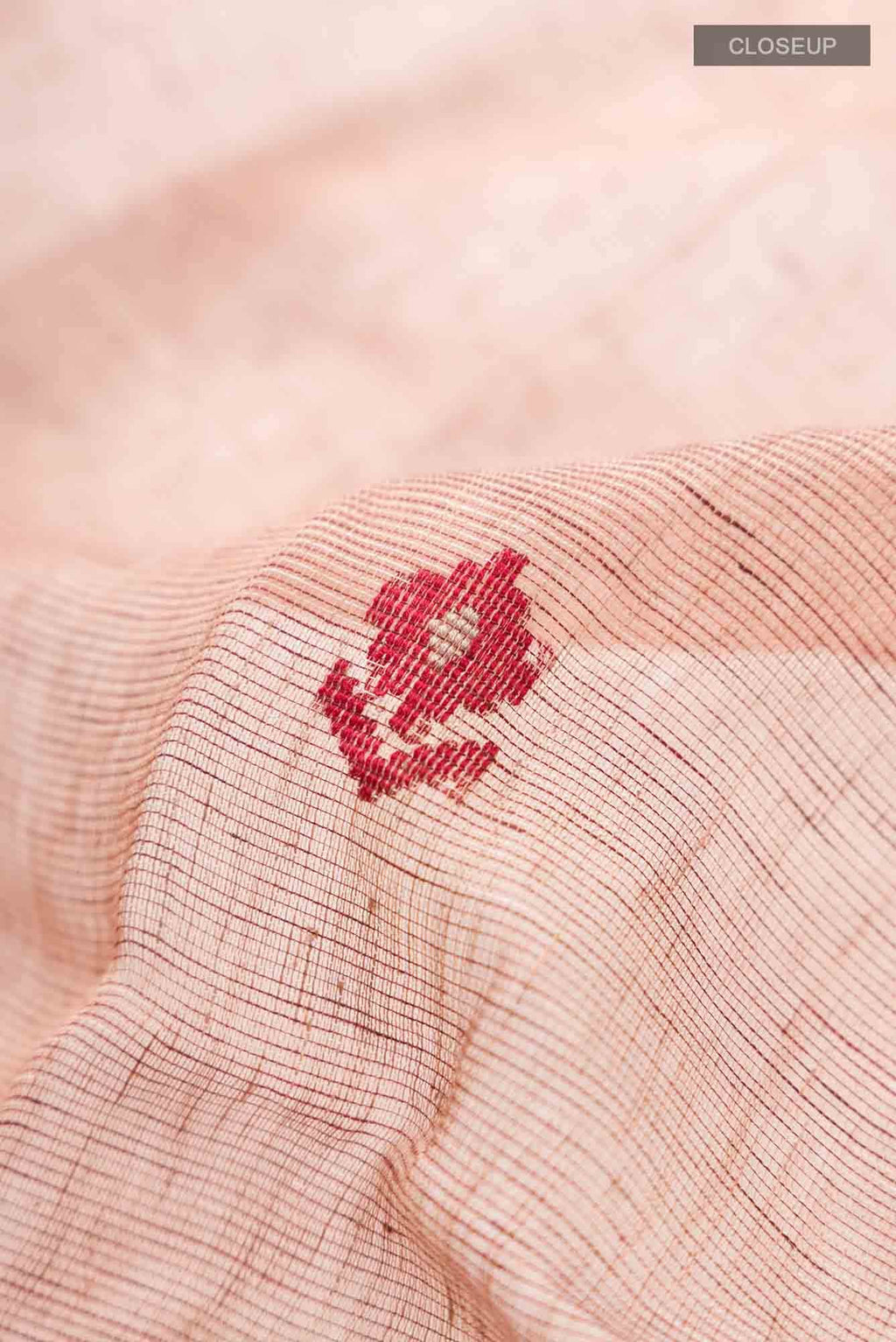 Beige Linen Saree